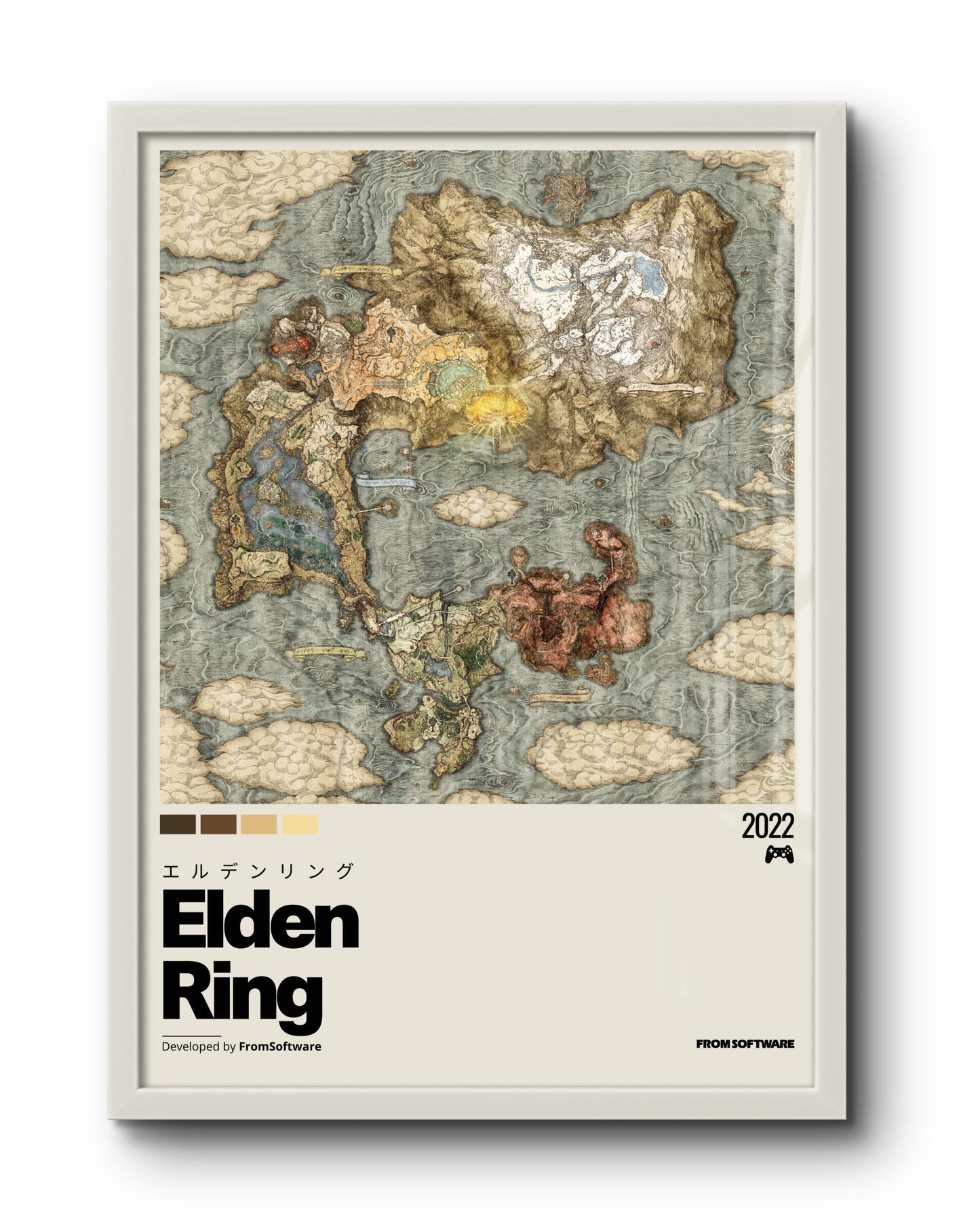 Quadro: Mapa The Lands Between (Elden Ring)