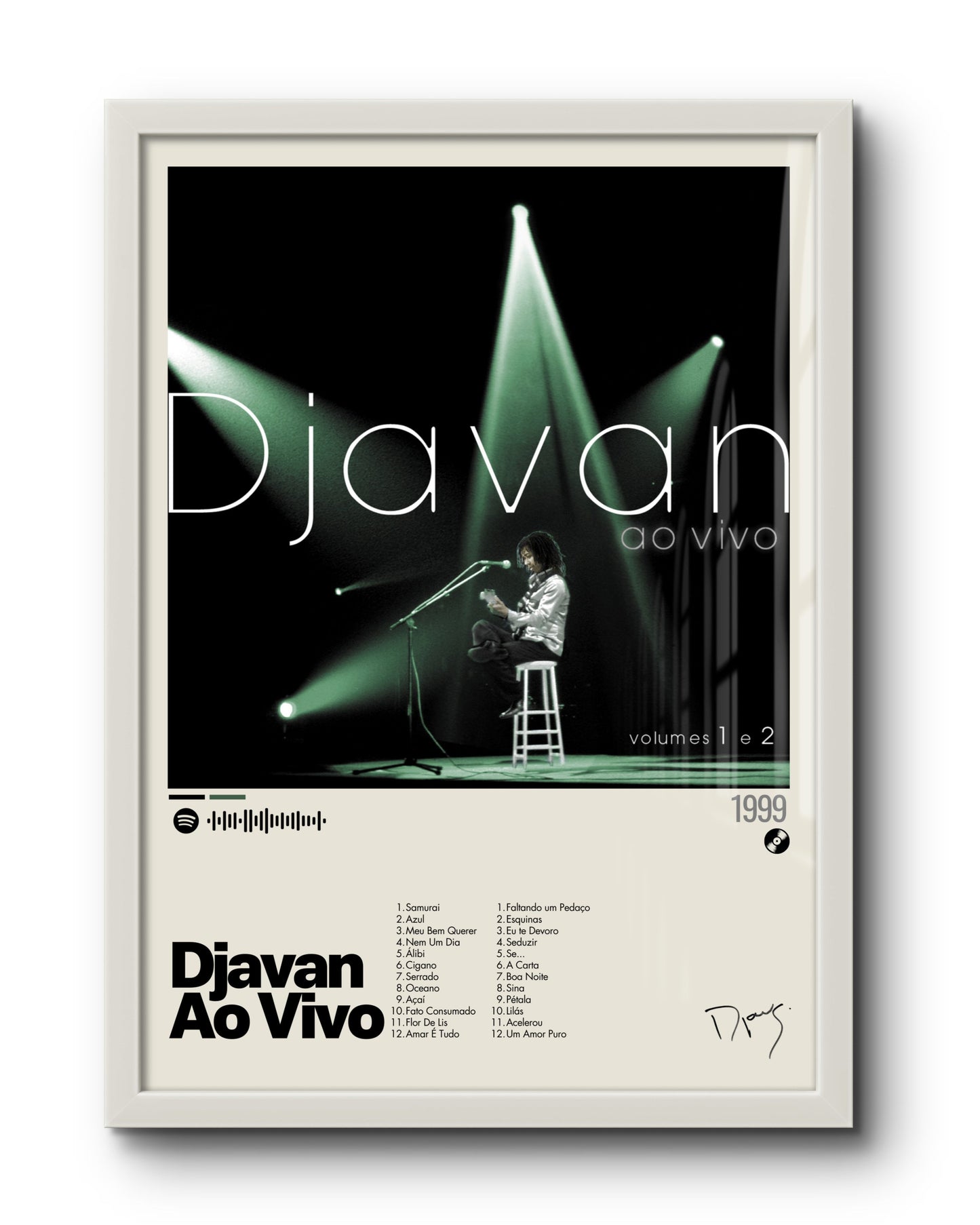 Quadro: Djavan Ao Vivo (1999) por Djavan