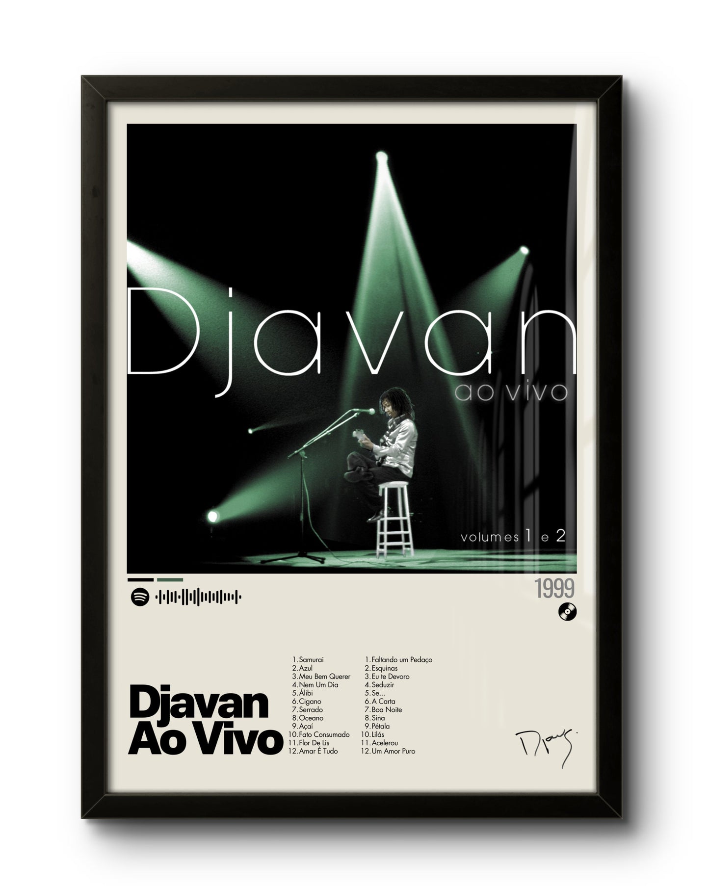 Quadro: Djavan Ao Vivo (1999) por Djavan