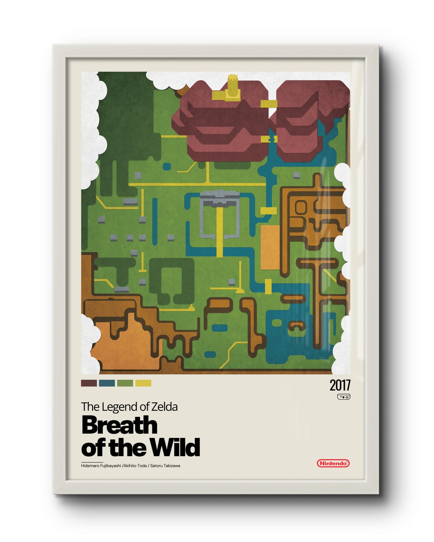 Quadro: Mapa Hyrule - Breath of the Wild (The Legend of Zelda)