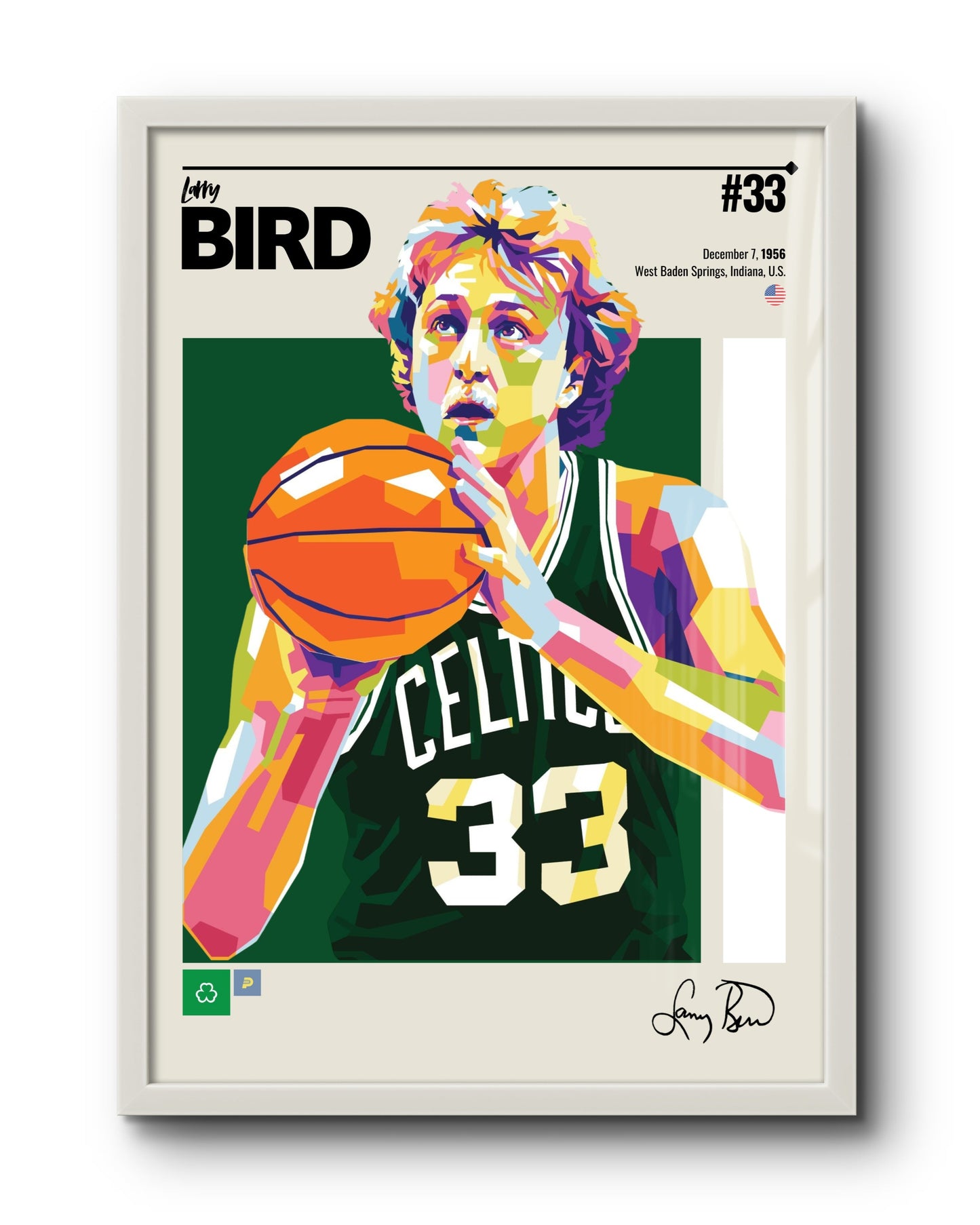 Quadro: Larry Bird / Boston Celtics (NBA)
