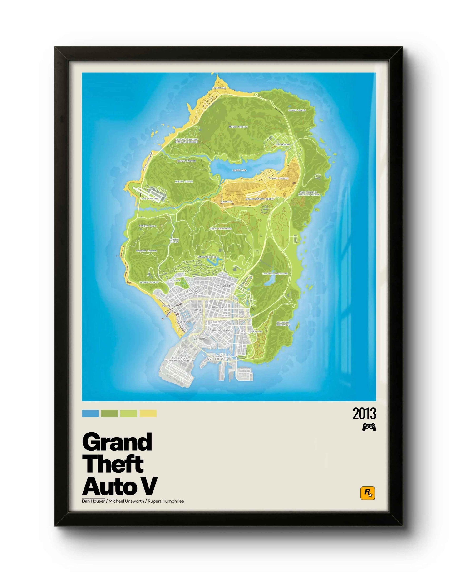 Quadro: Mapa Grand Theft Auto V (GTA V)