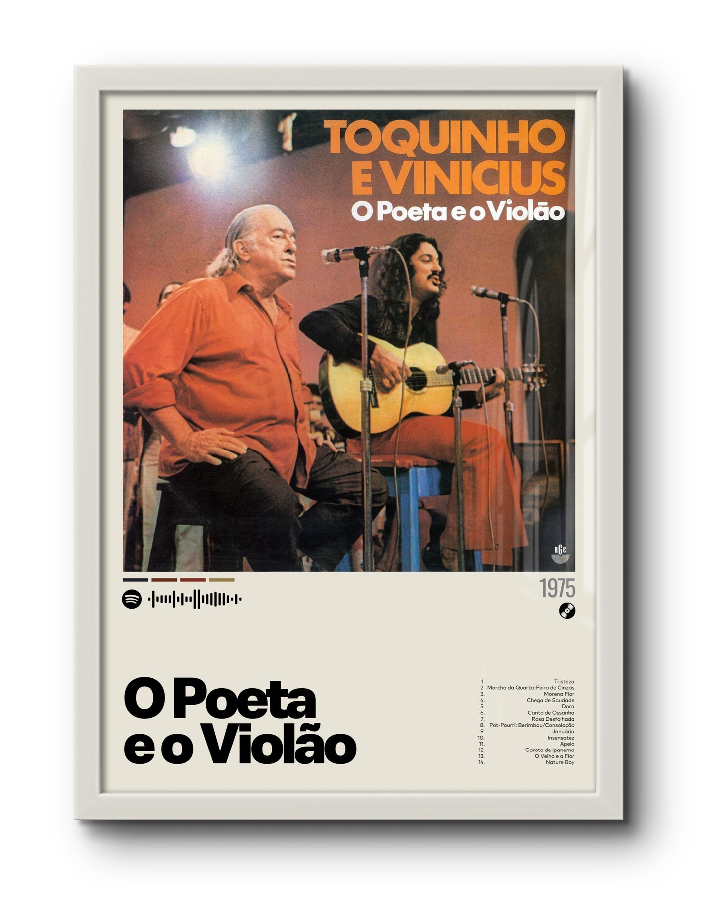 Quadro: O Poeta e o Violão (1975) por Toquinho e Vinícius de Moraes
