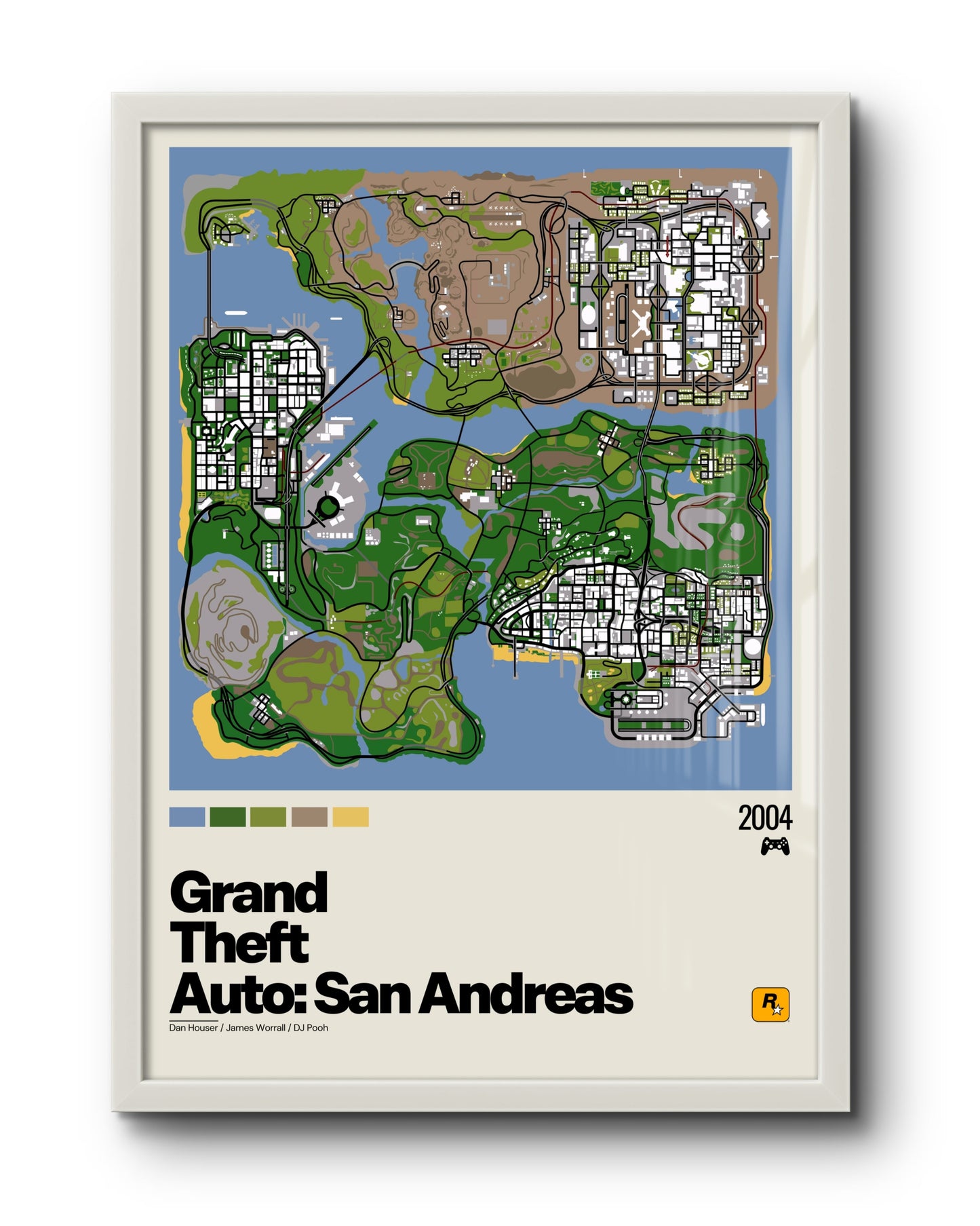 Quadro: Mapa Grand Theft Auto: San Andreas (GTA: San Andreas)