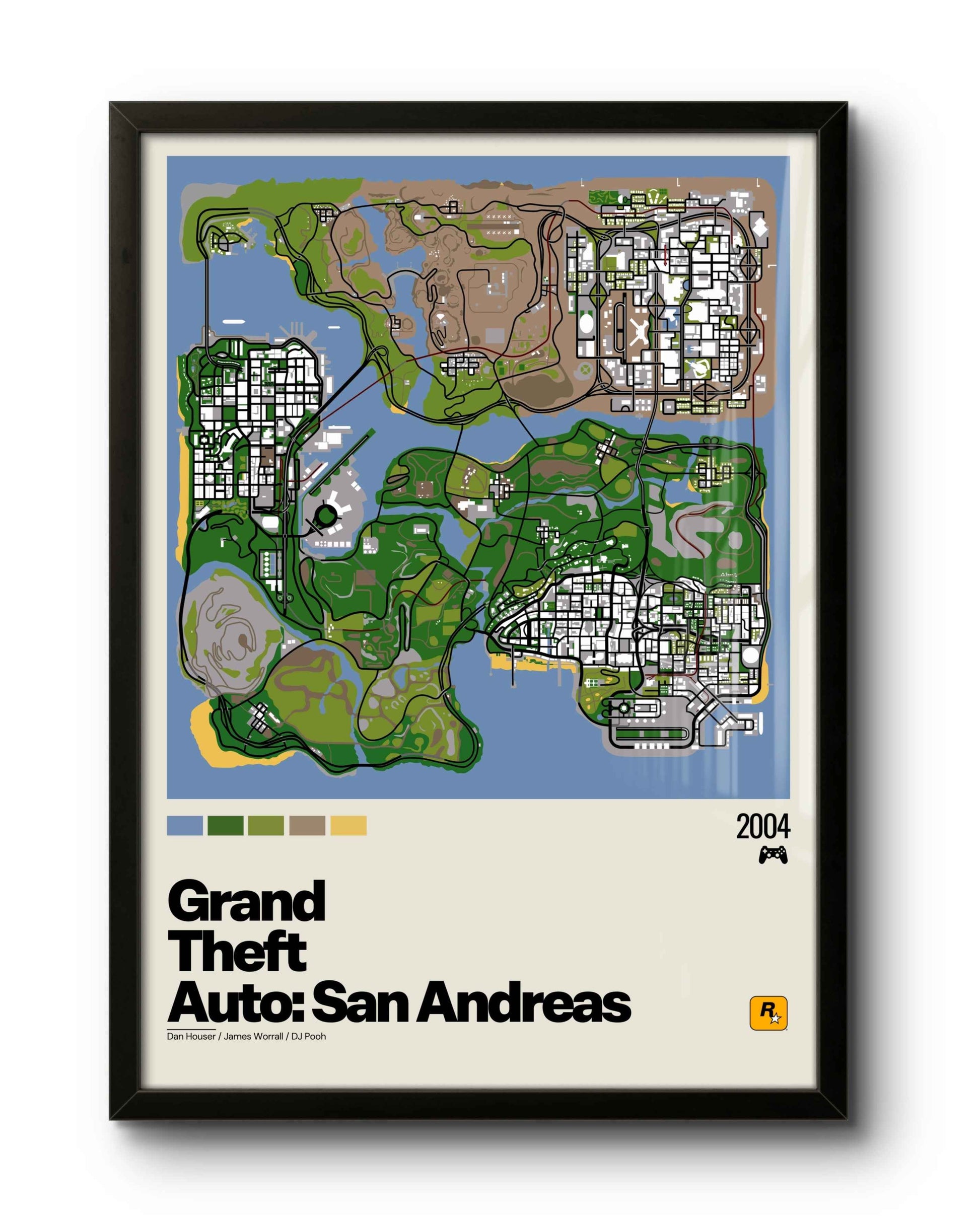 Quadro: Mapa Grand Theft Auto: San Andreas (GTA: San Andreas)