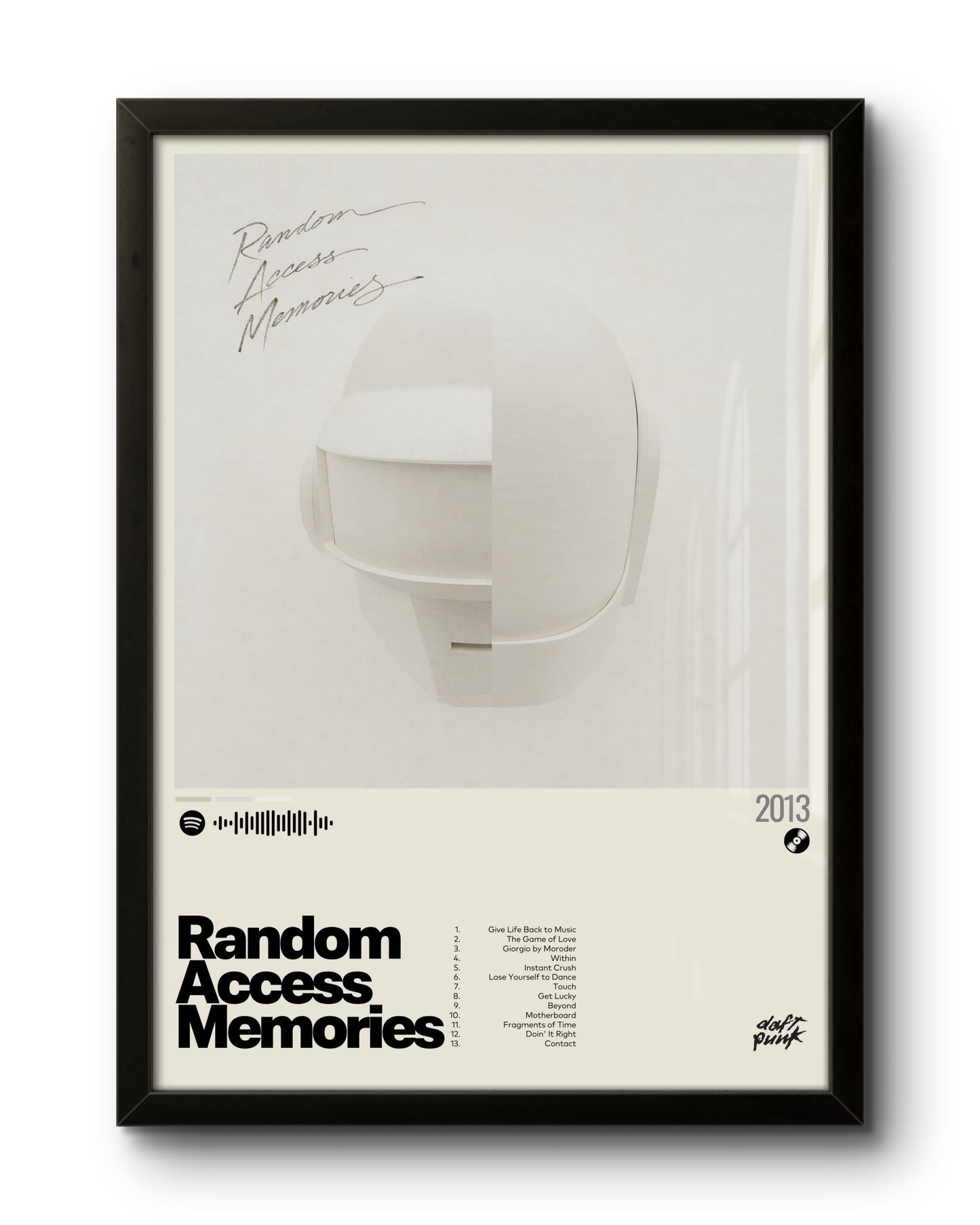 Quadro: Random Access Memories (2013) by Daft Punk / Drumless Edition