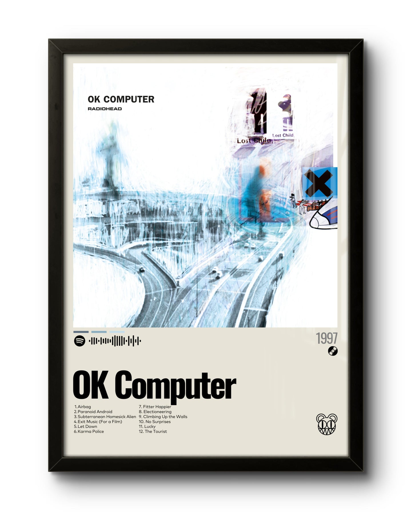 Quadro: OK Computer (1997) by Radiohead