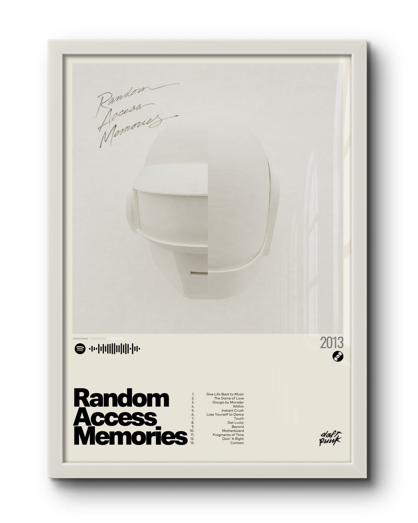Quadro: Random Access Memories (2013) by Daft Punk / Drumless Edition