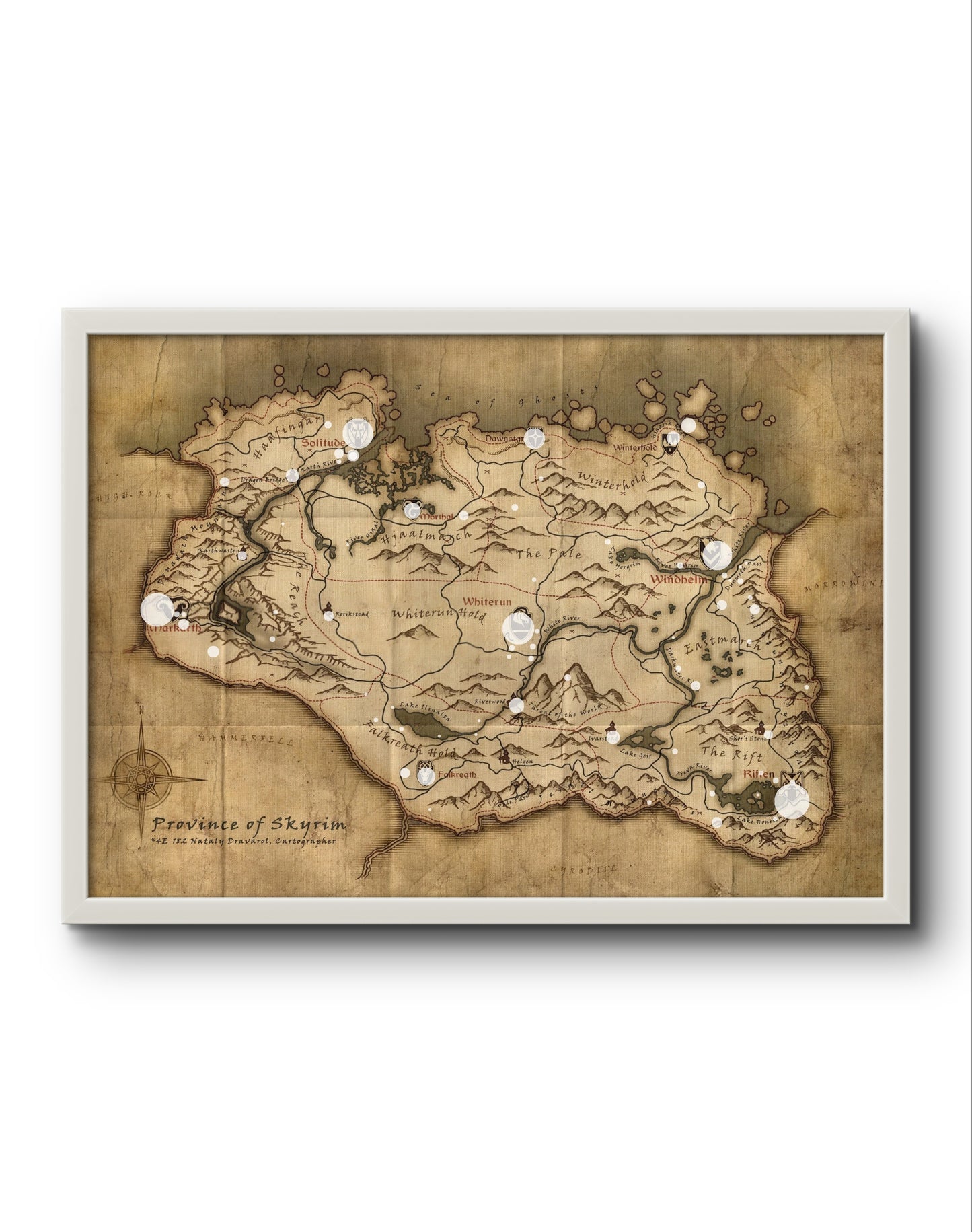 Quadro: Mapa Skyrim