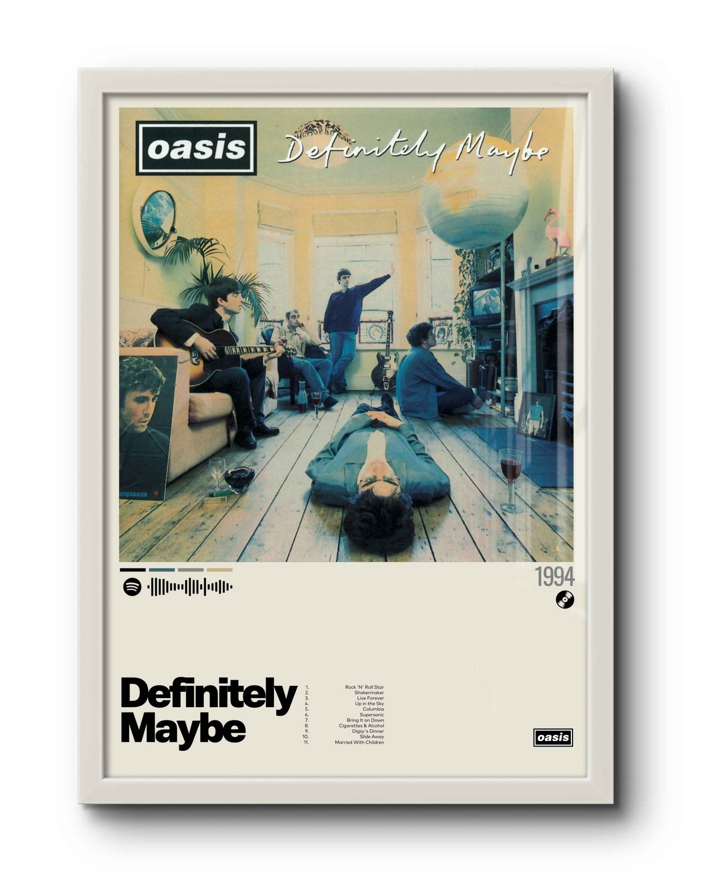 Quadro: Definitely Maybe (1994) by Oasis
