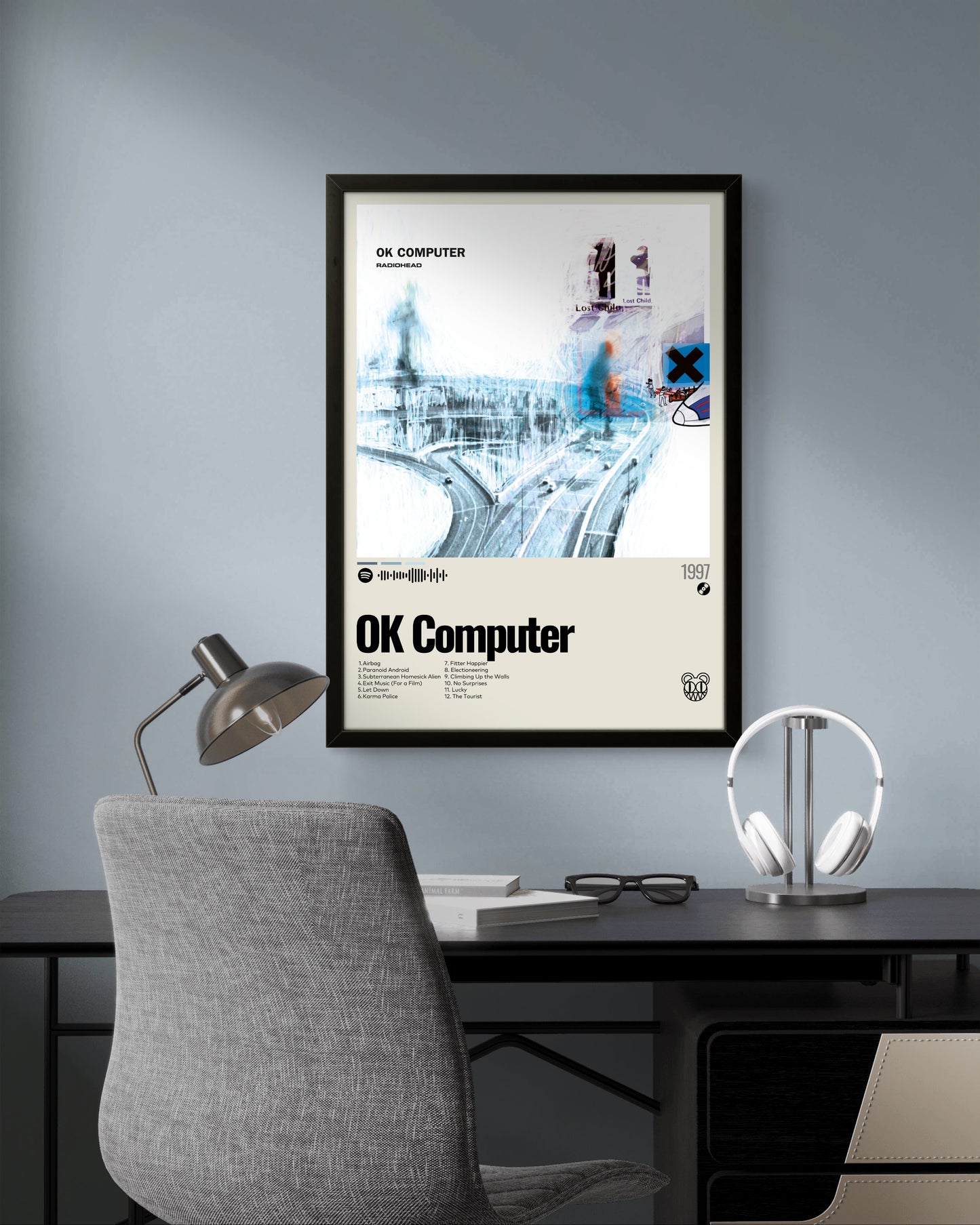 Quadro: OK Computer (1997) by Radiohead