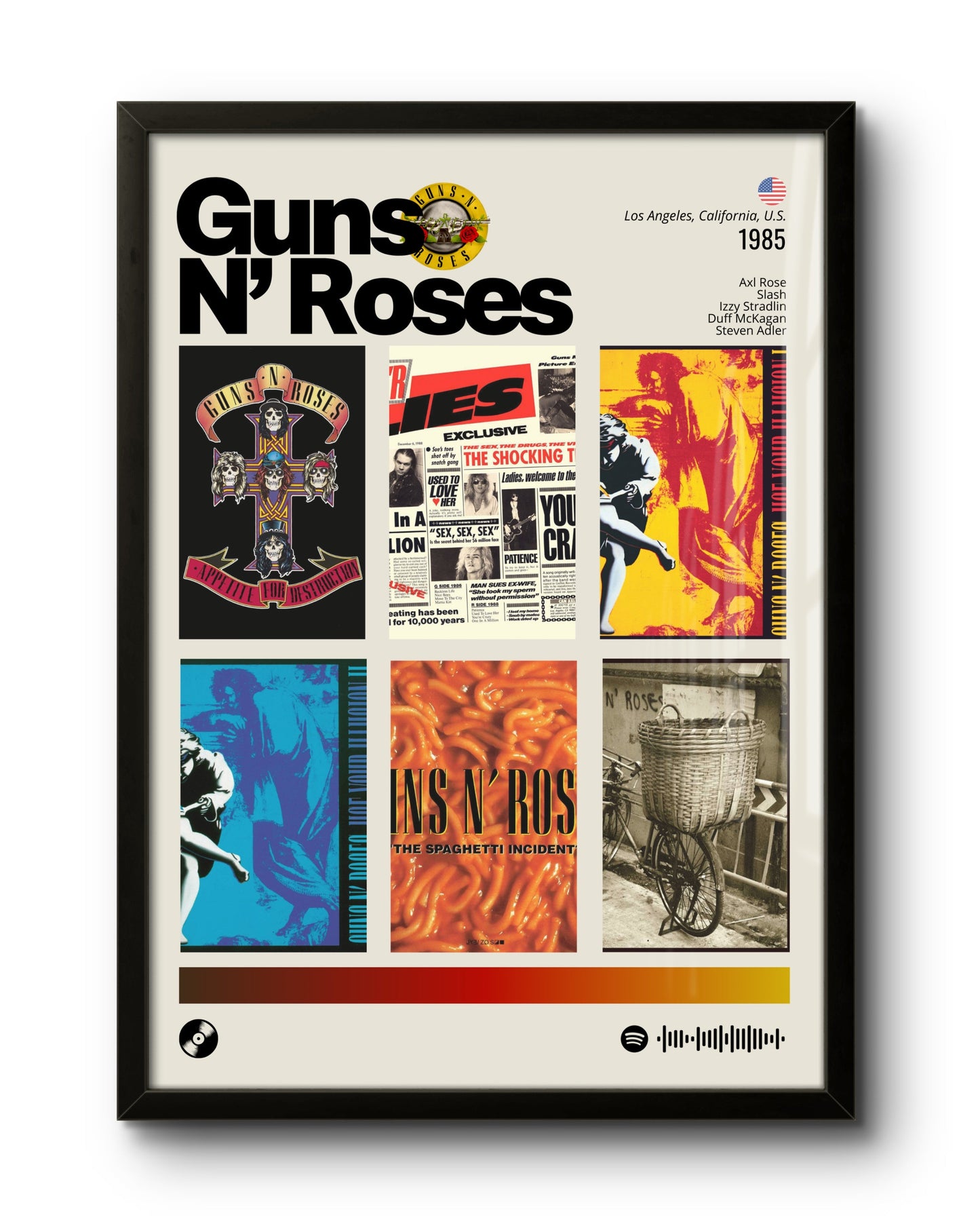 Quadro: Guns N' Roses / Discografia (1985)