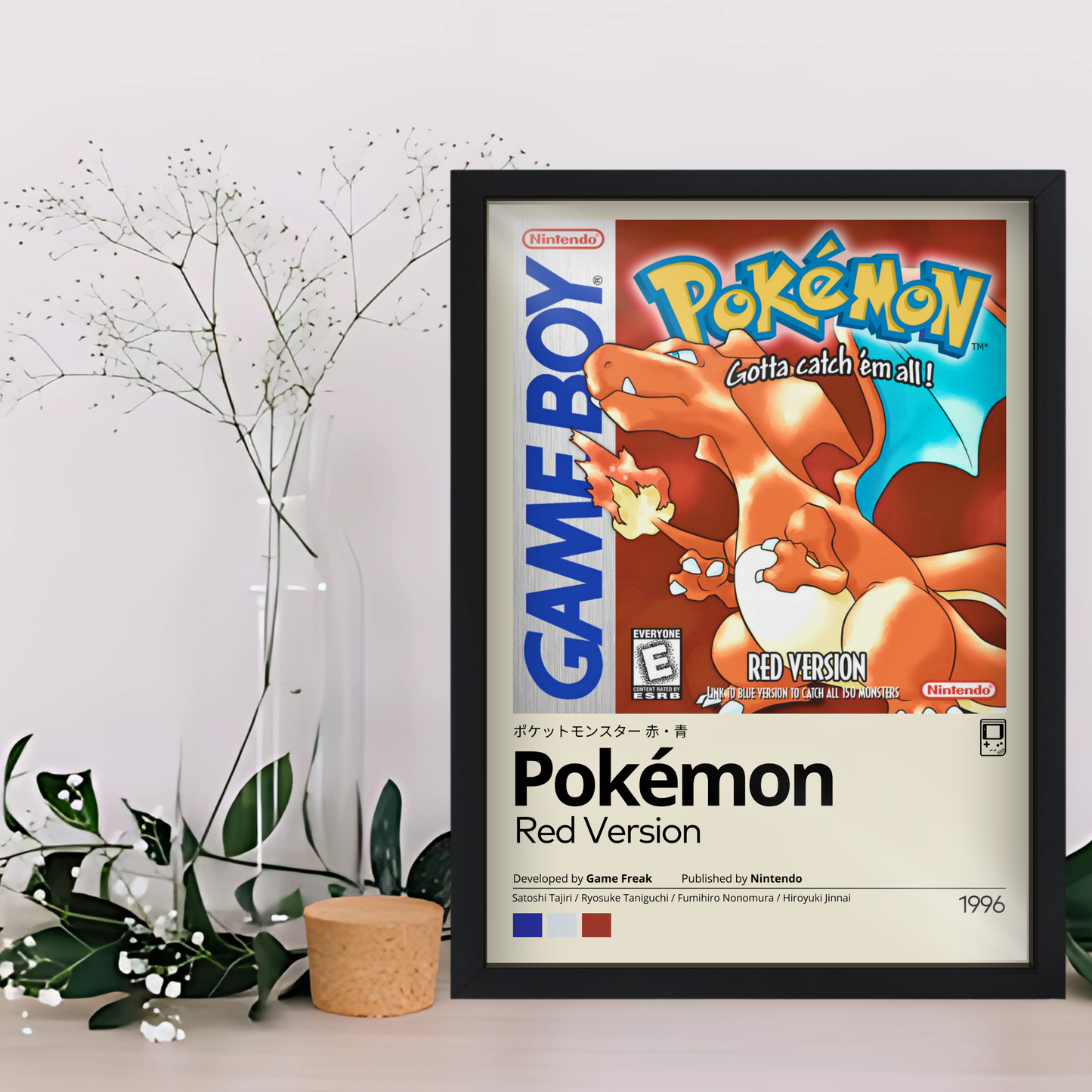 Quadro: Pokémon Red (1996) - Quadraê