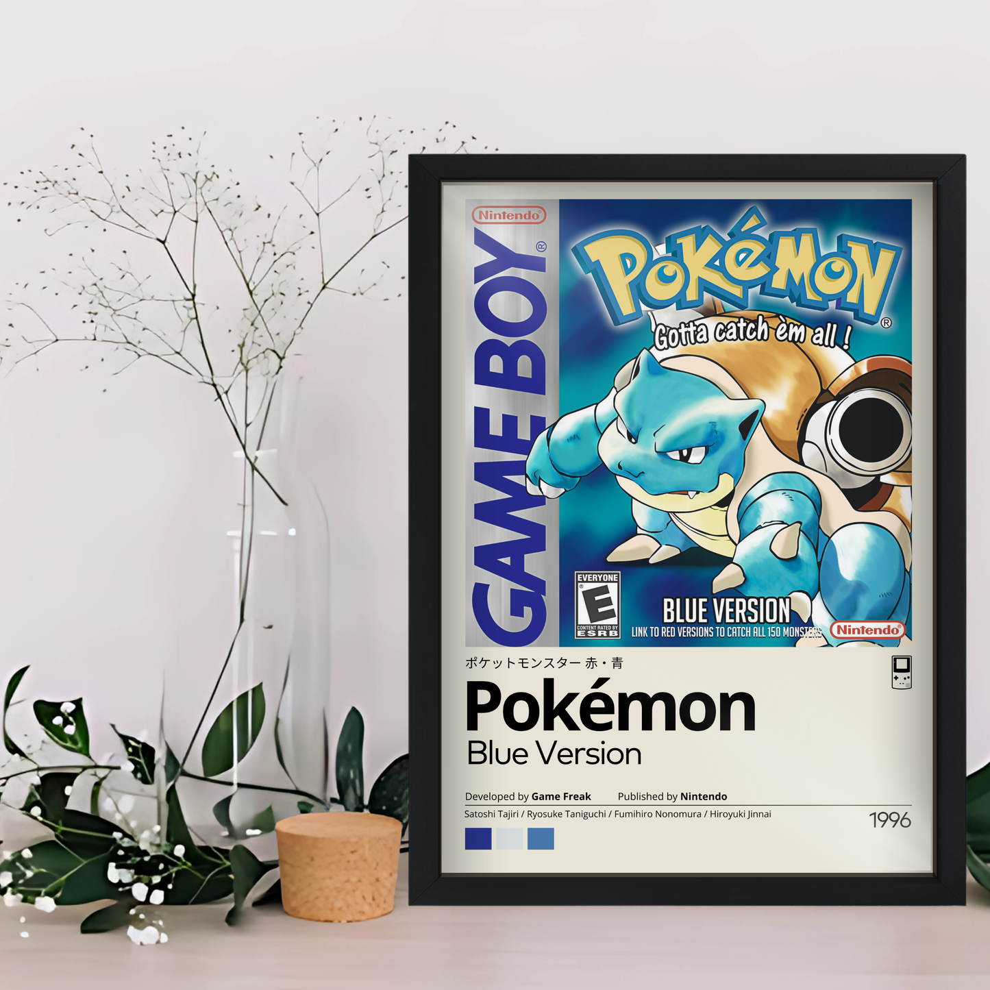 Quadro: Pokémon Blue (1996) - Quadraê