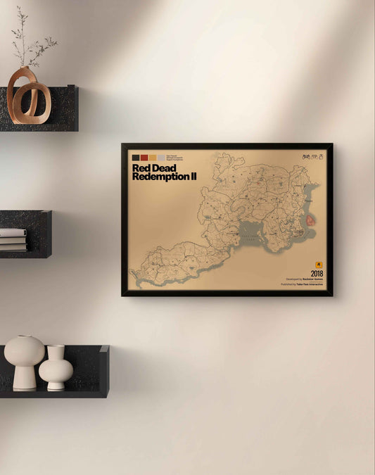 Quadro: Mapa Red Dead Redemption II