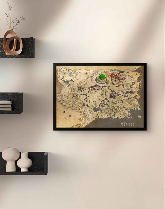 Quadro: Mapa Hyrule (The Legend of Zelda)