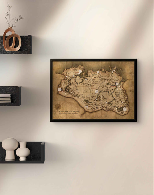 Quadro: Mapa Skyrim