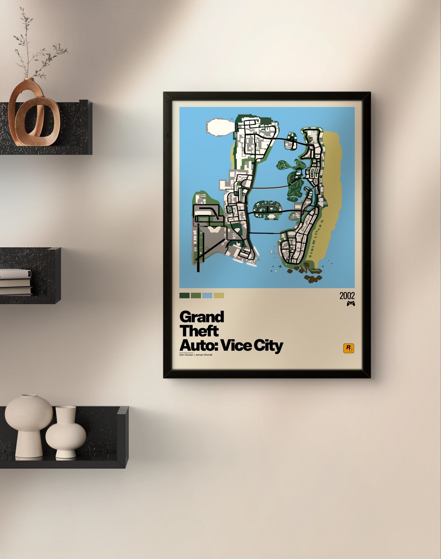 Quadro: Mapa Grand Theft Auto: Vice City (GTA: Vice City)