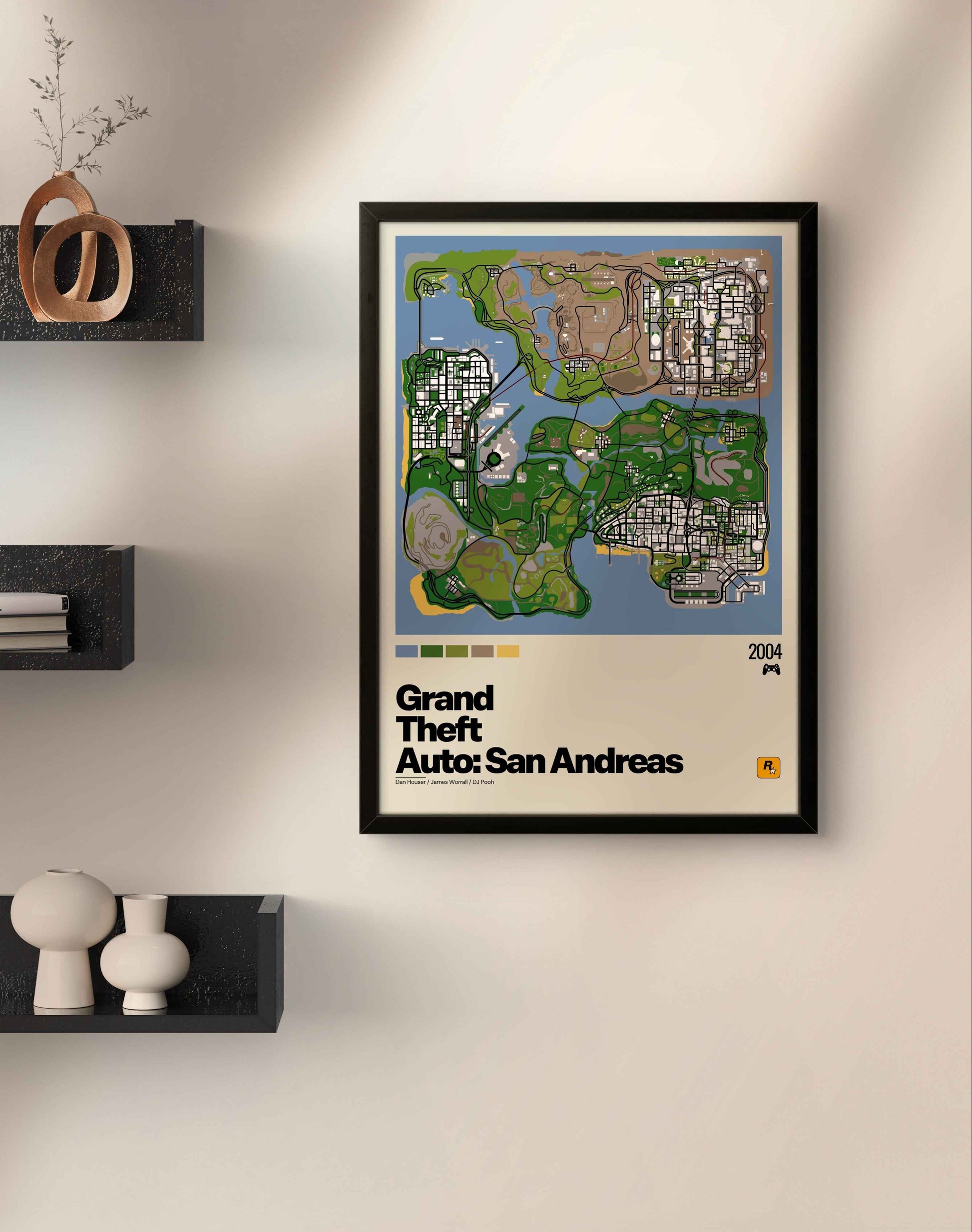 Quadro: Mapa Grand Theft Auto: San Andreas (GTA: San Andreas)