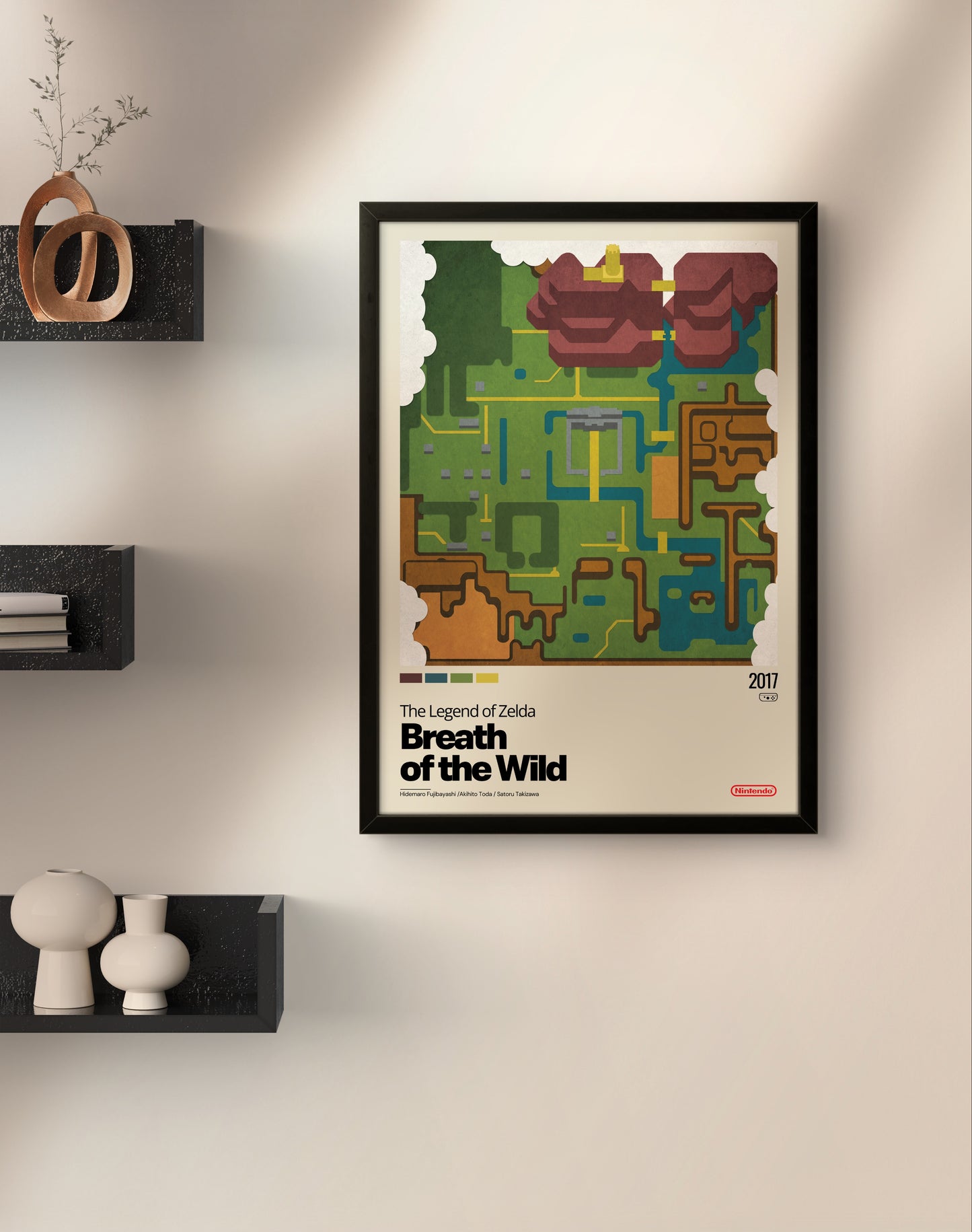 Quadro: Mapa Hyrule - Breath of the Wild (The Legend of Zelda)