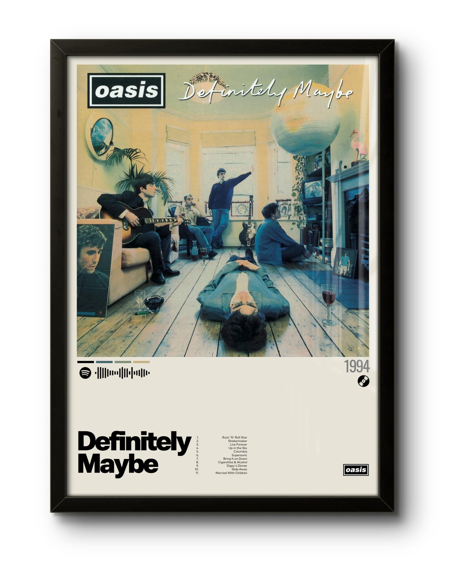 Quadro: Definitely Maybe (1994) by Oasis