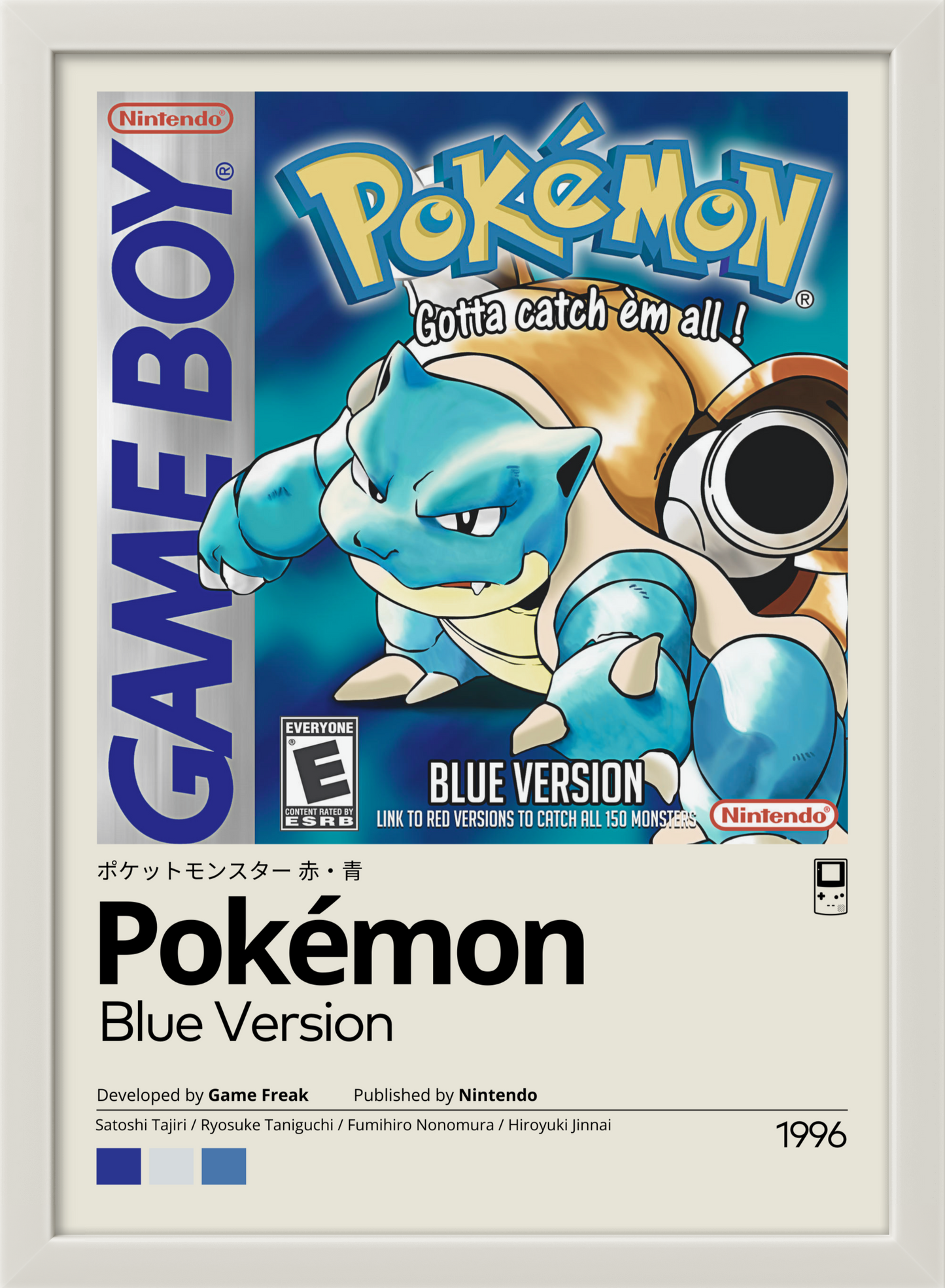 Quadro: Pokémon Blue (1996)