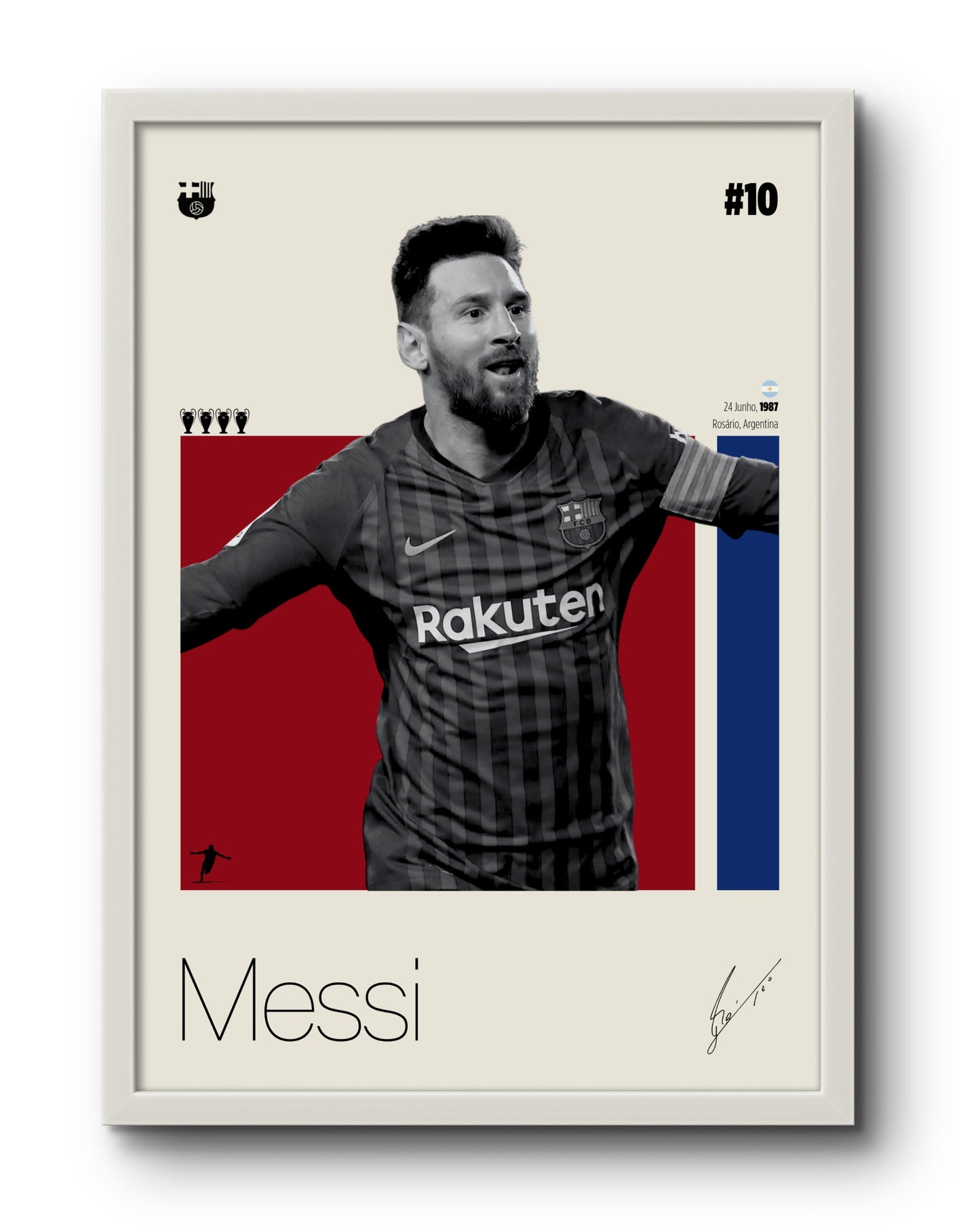 Quadro: Lionel Messi (FCB)