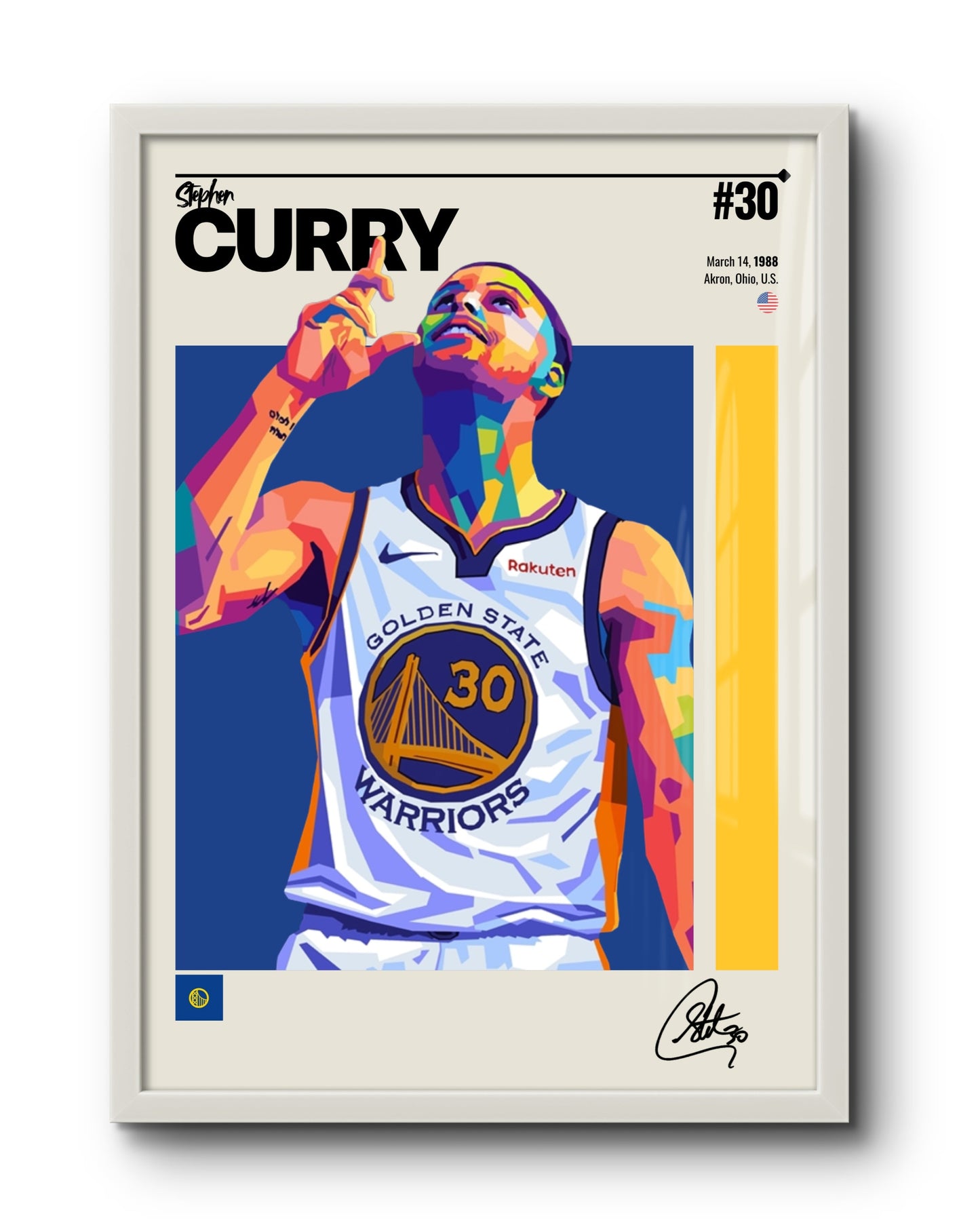 Quadro: Stephen Curry / Golden State Warriors (NBA) v2