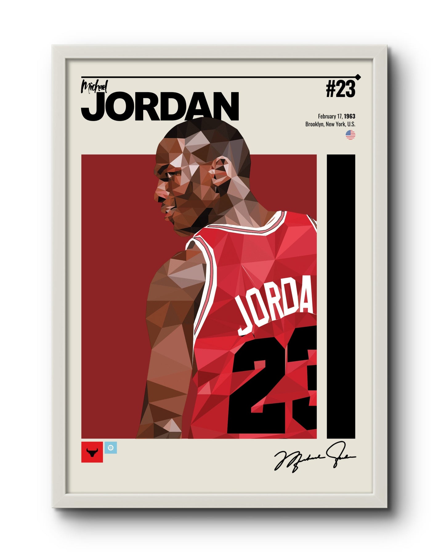 Quadro: Michael Jordan / Chicago Bulls (NBA) v2