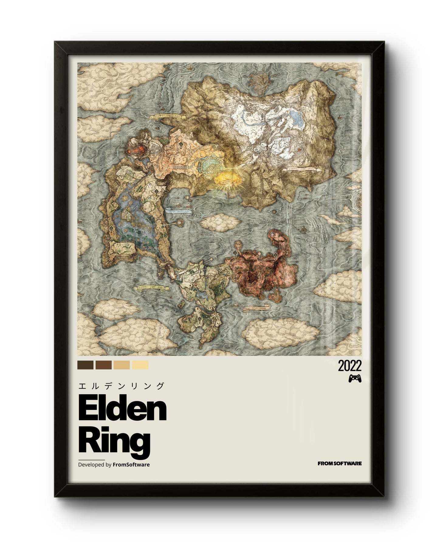 Quadro: Mapa The Lands Between (Elden Ring)