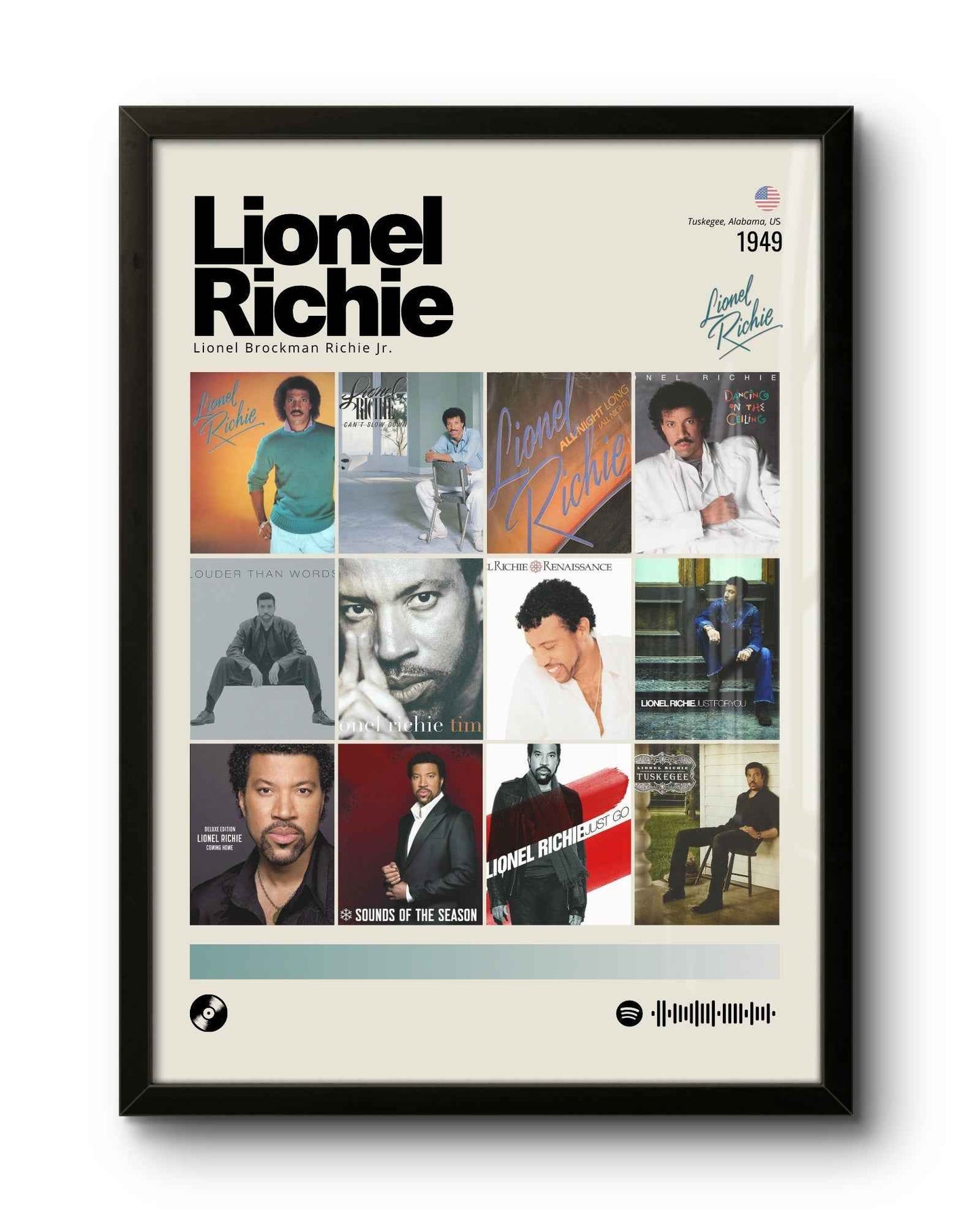 Quadro: Lionel Richie / Discografia (1949)