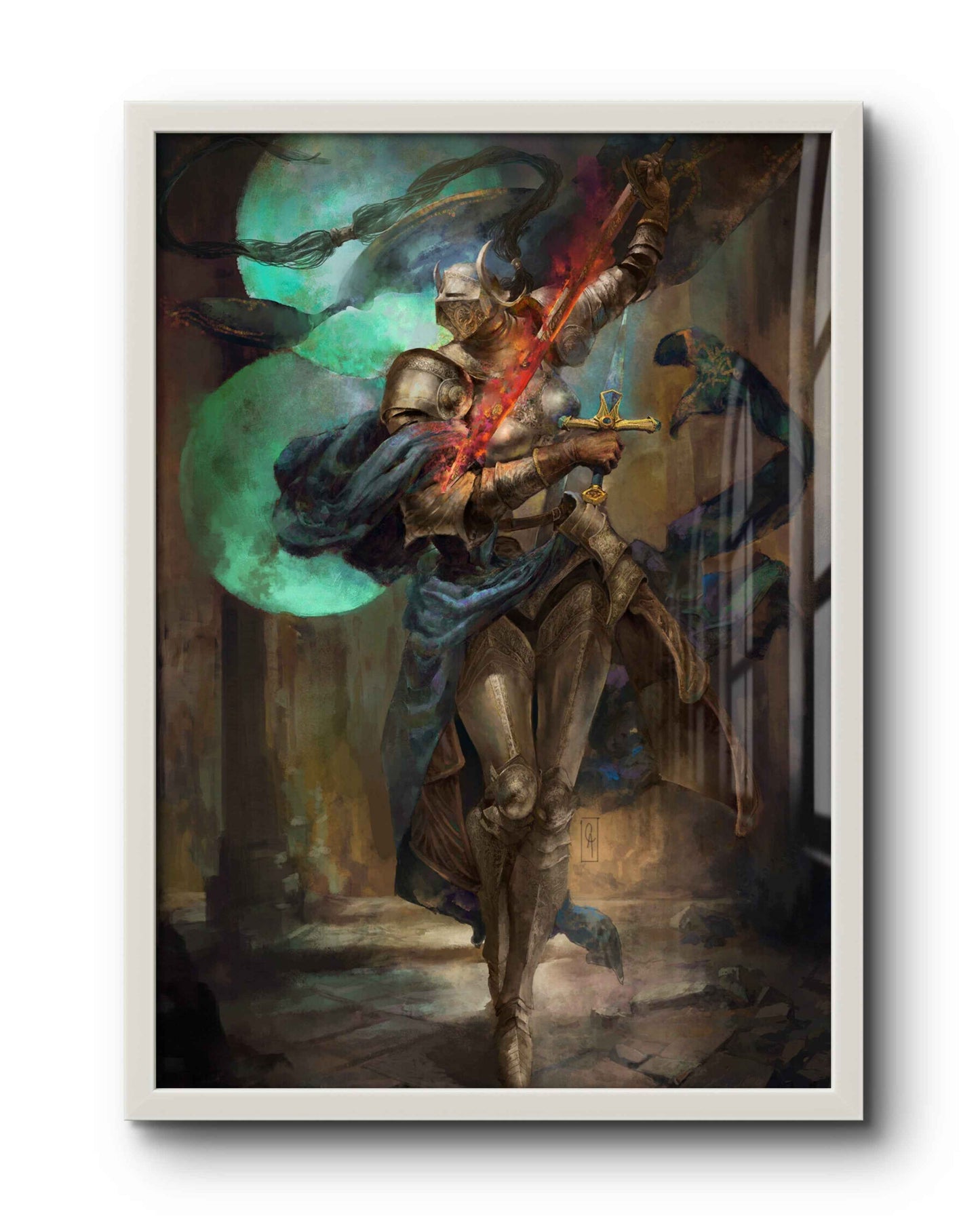 Quadro: Rellana, Twin Moon Knight / Full Canvas (Elden Ring) - Quadraê