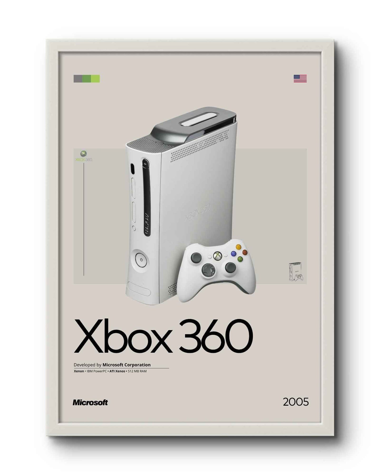 Quadro: Xbox 360 (X360) by Microsoft (2005) / Consoles