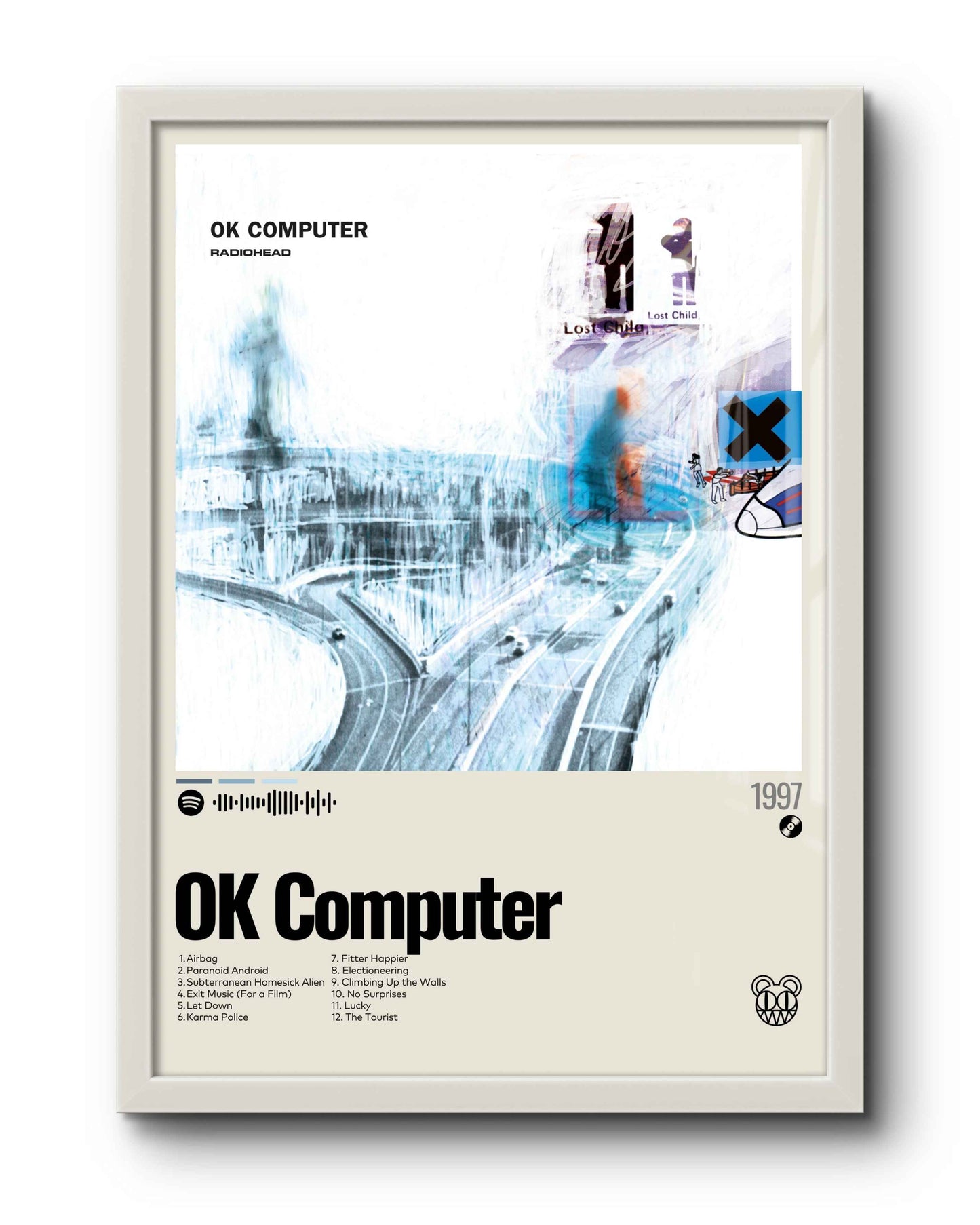 Quadro: OK Computer (1997) by Radiohead