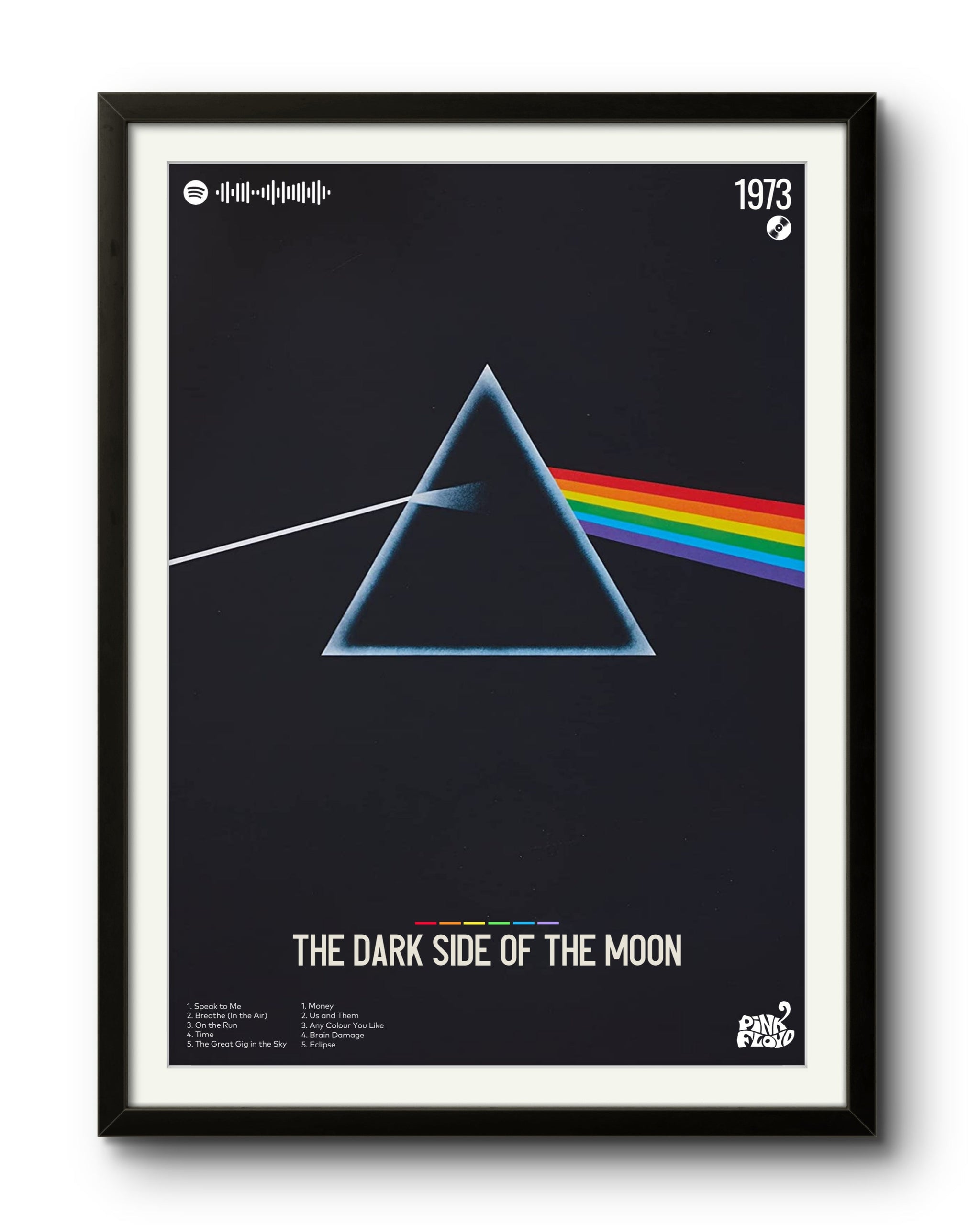 Quadro: The Dark Side of the Moon (1973) by Pink Floyd / Full Canvas