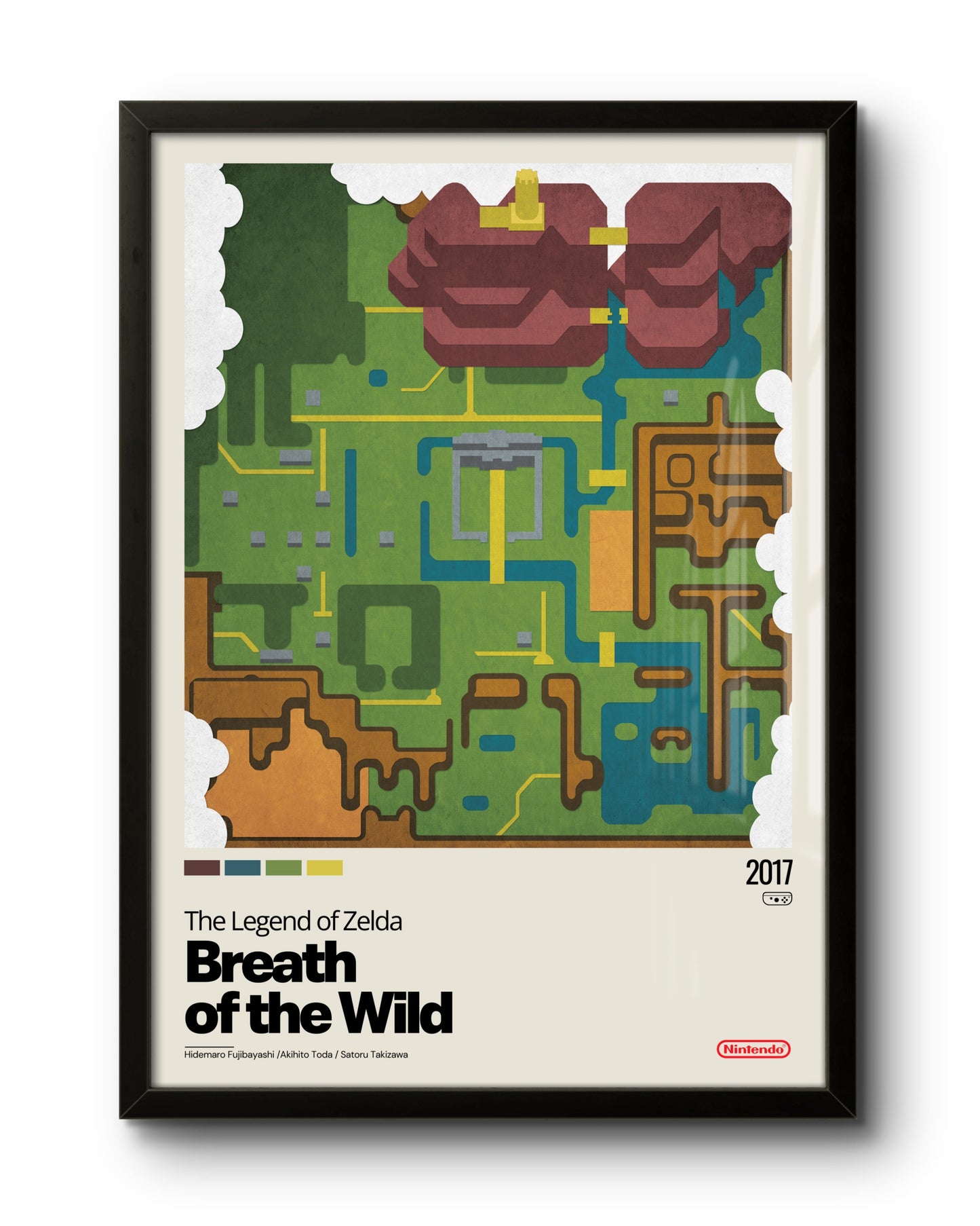 Quadro: Mapa Hyrule - Breath of the Wild (The Legend of Zelda)
