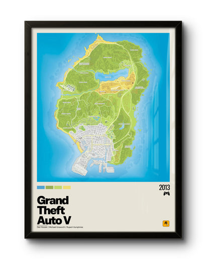 Quadro: Mapa Grand Theft Auto V (GTA V)