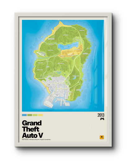 Quadro: Mapa Grand Theft Auto V (GTA V)