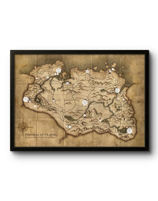Quadro: Mapa Skyrim