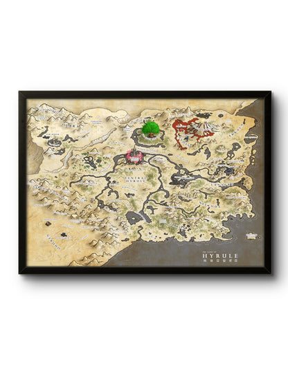 Quadro: Mapa Hyrule (The Legend of Zelda)