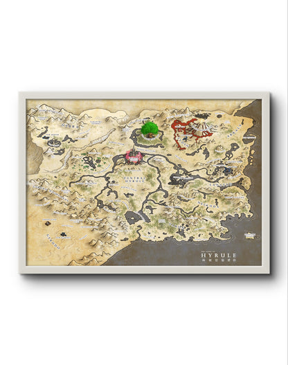 Quadro: Mapa Hyrule (The Legend of Zelda)