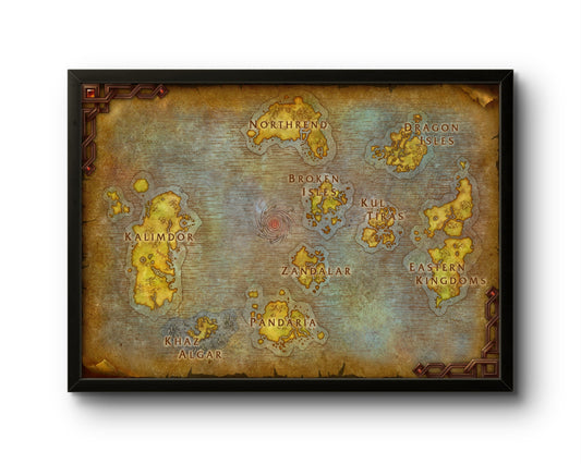 Quadro: Mapa Azeroth (World of Warcraft)