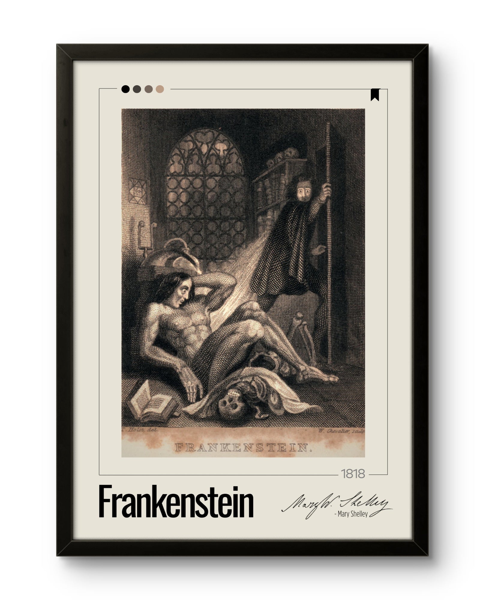 Quadro: Frankenstein (1818) by Mary Shelley