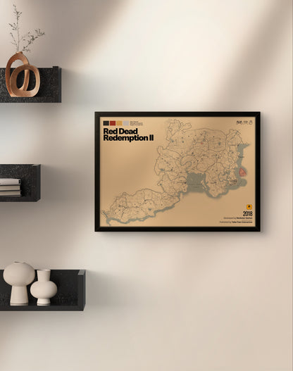 Quadro: Mapa Red Dead Redemption II
