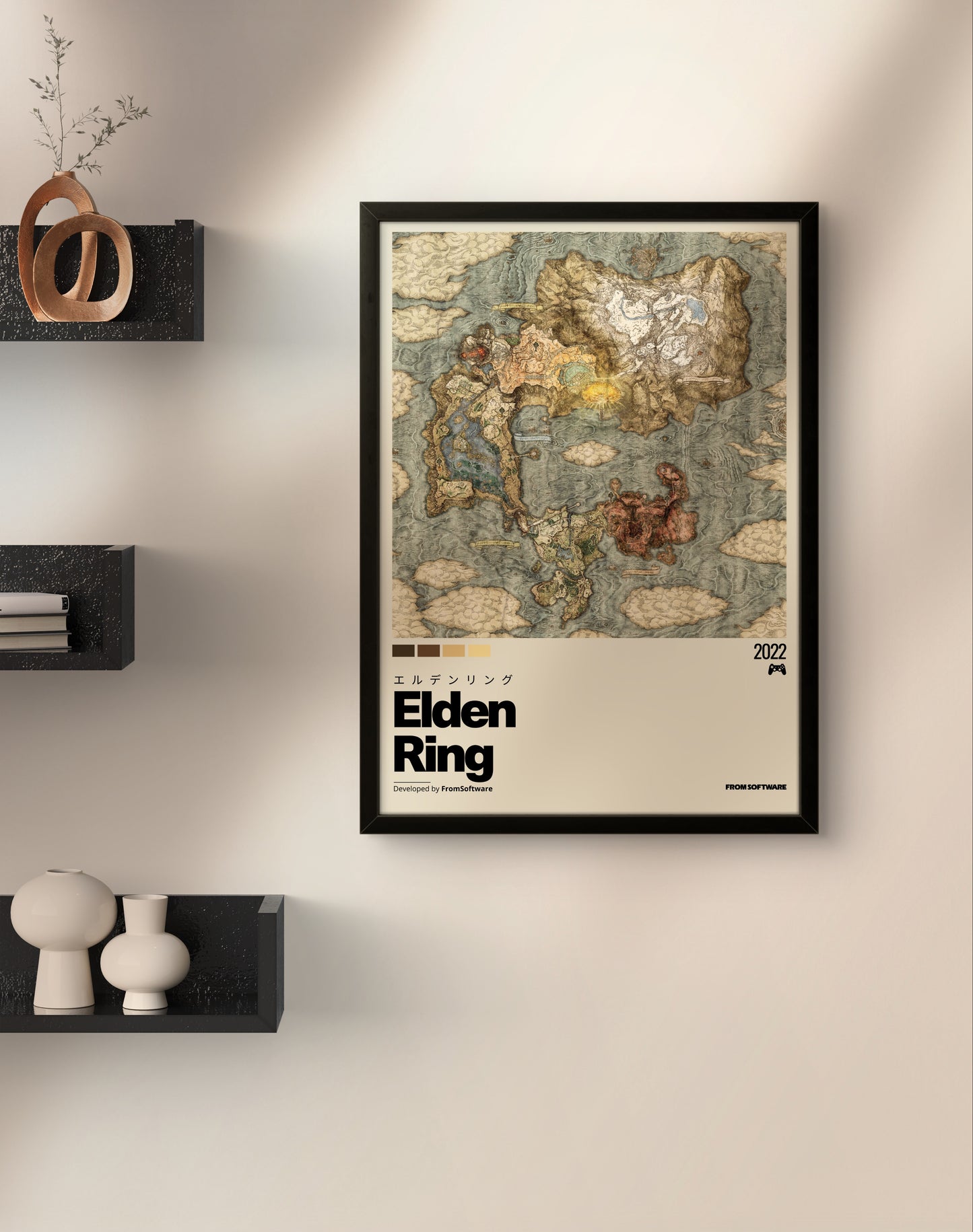 Quadro: Mapa The Lands Between (Elden Ring)