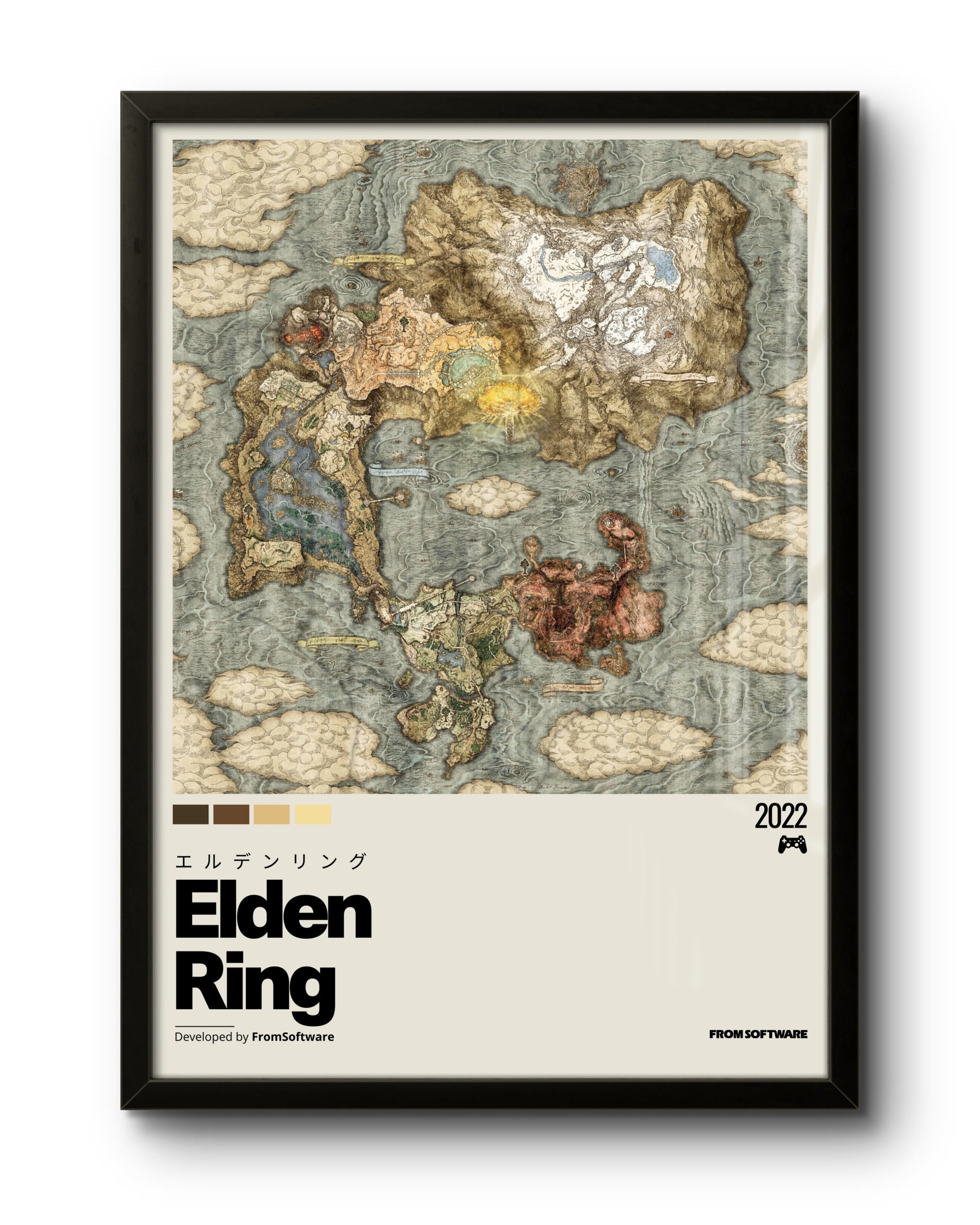 Quadro: Mapa The Lands Between (Elden Ring)