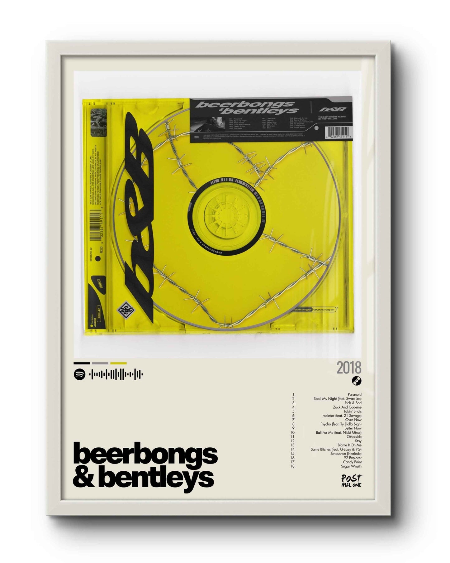 Quadro: beerbongs & bentleys (2018) by Post Malone