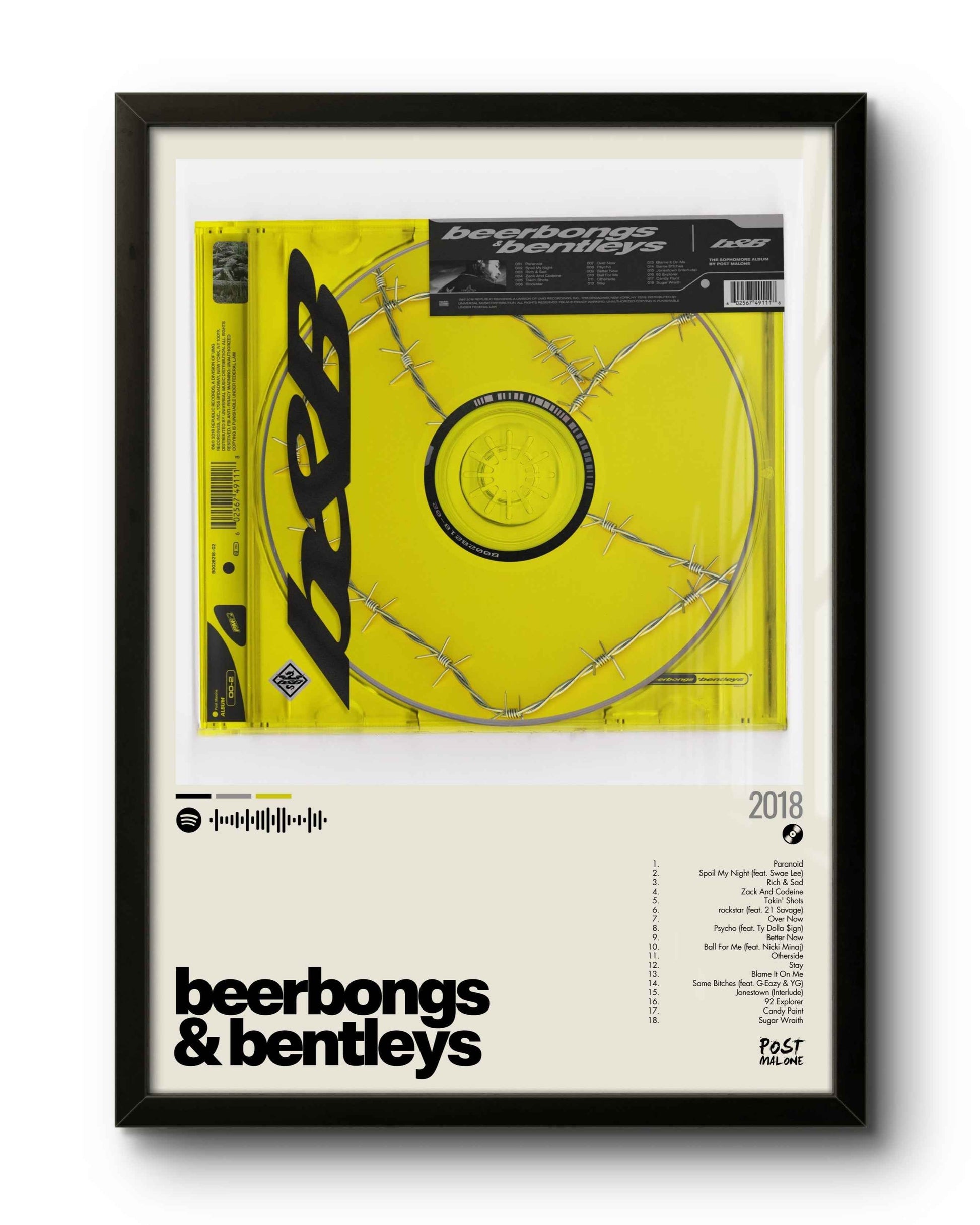 Quadro: beerbongs & bentleys (2018) by Post Malone
