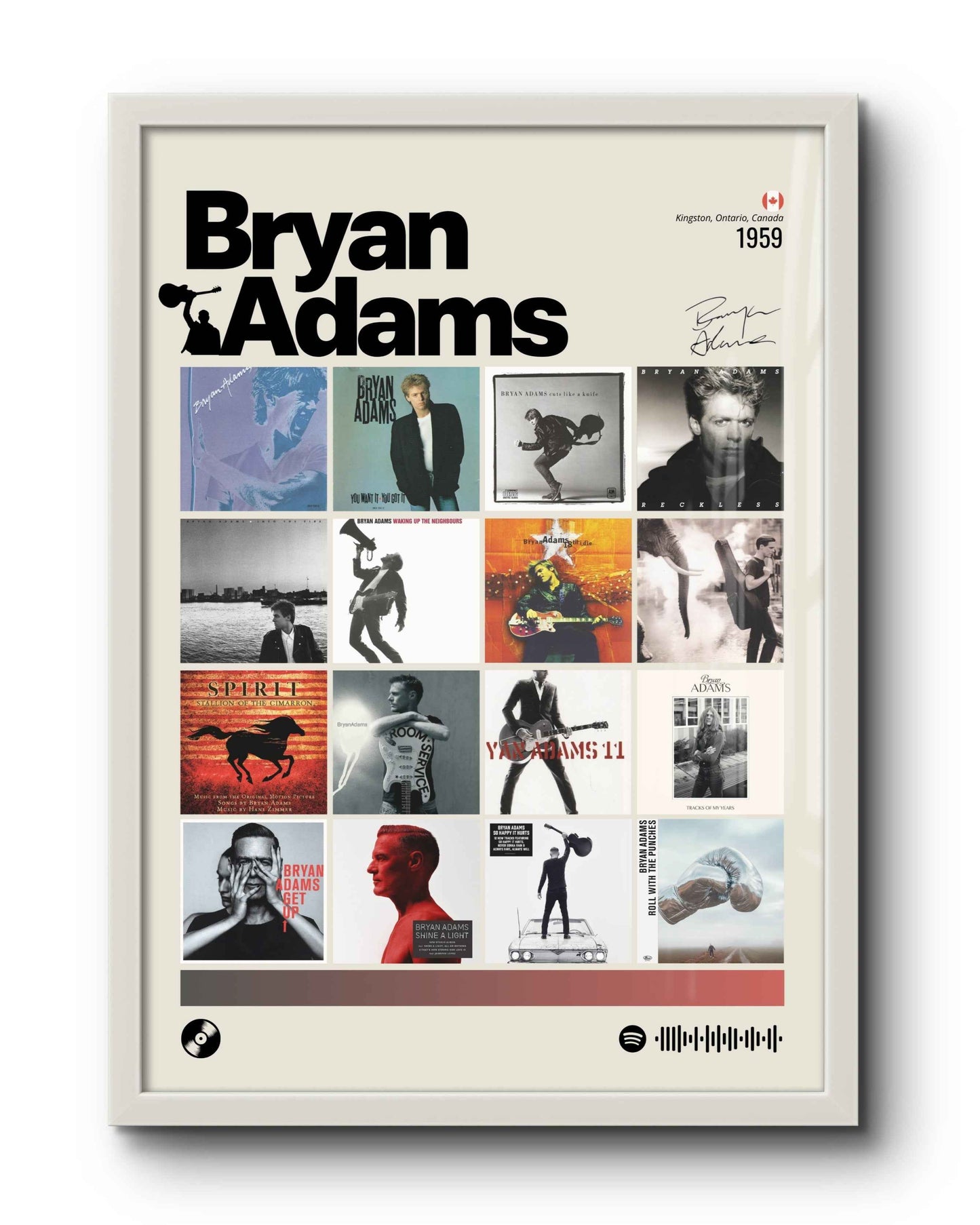 Quadro: Bryan Adams / Discografia (1959)