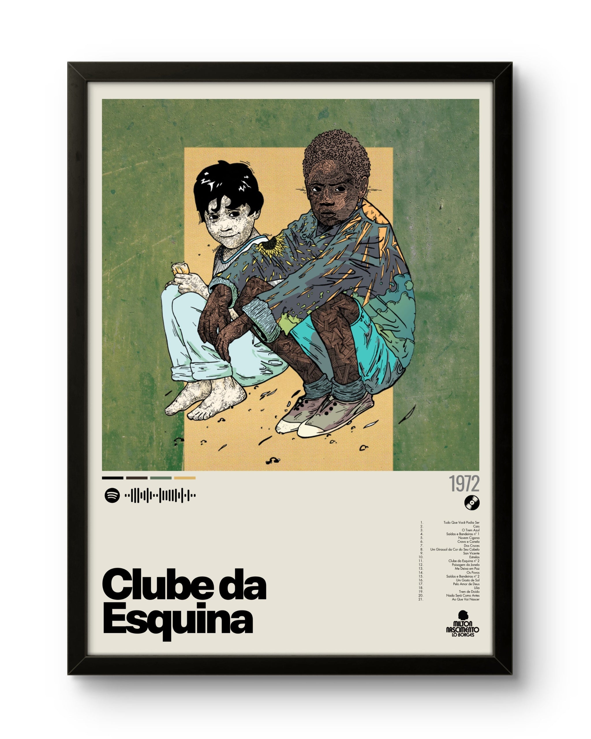 Quadro: Clube da Esquina (1972) por Milton Nascimento & Lô Borges - Quadraê
